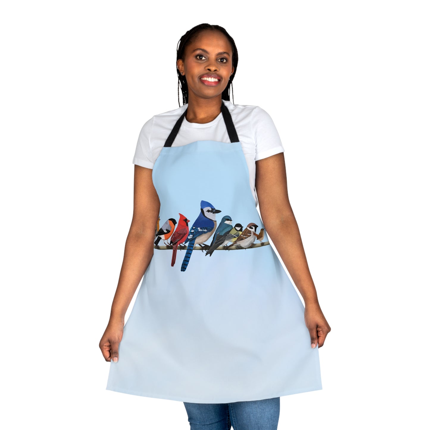 Garden Birds Bird Art Apron Blue - jz.birds