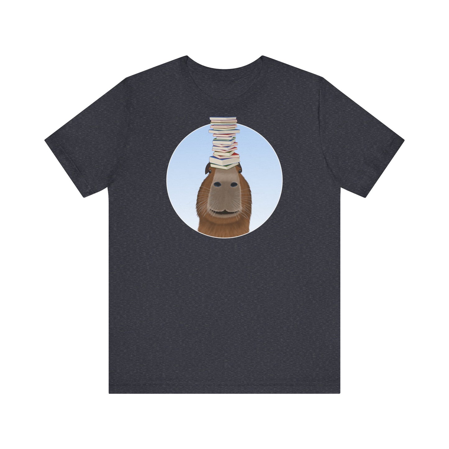 Capybara mit Büchern Lustiges T-Shirt für Capybara-Freunde