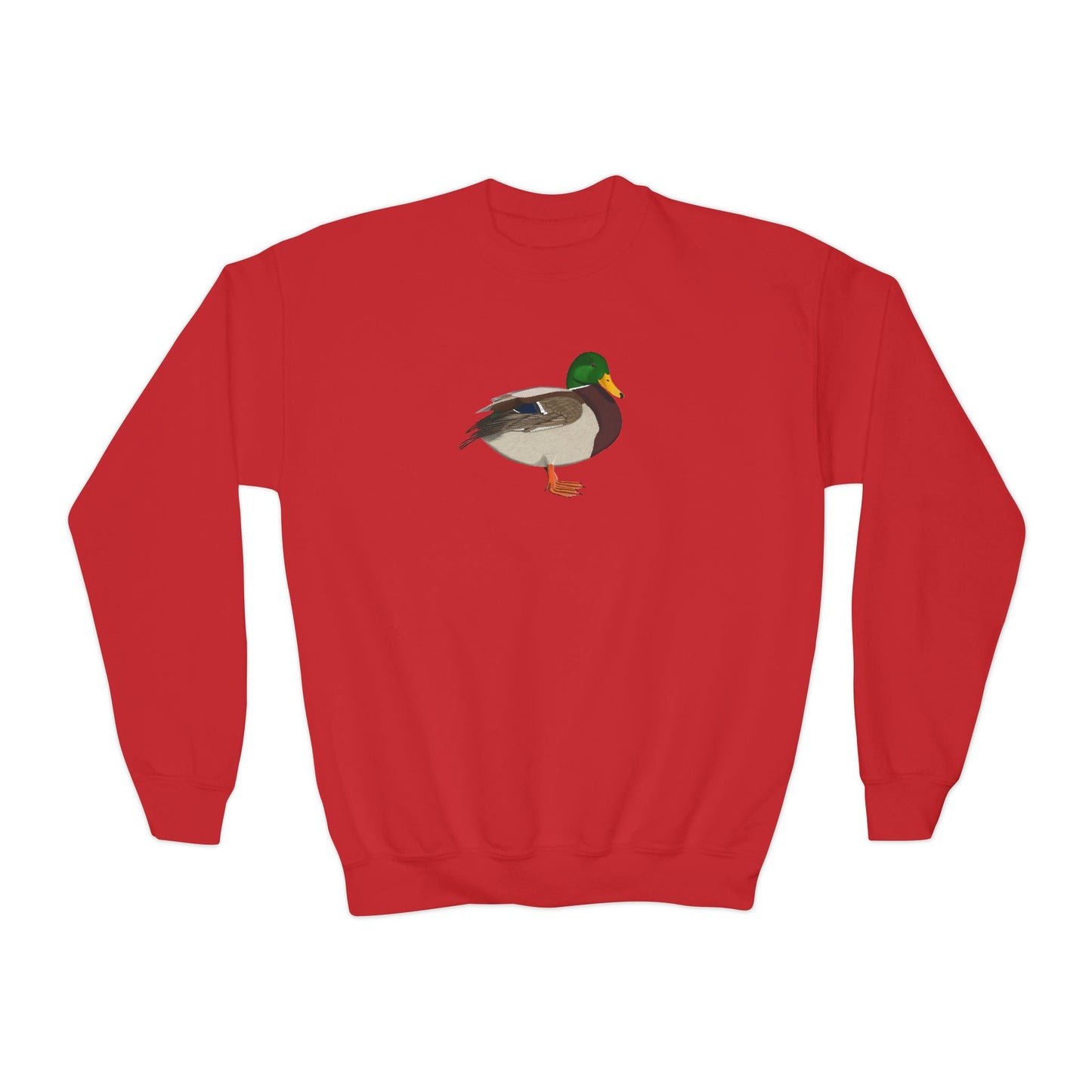 Mallard Duck Bird Birdwatching Youth Crewneck Sweatshirt – Casual Kids Clothing, Sweatshirts