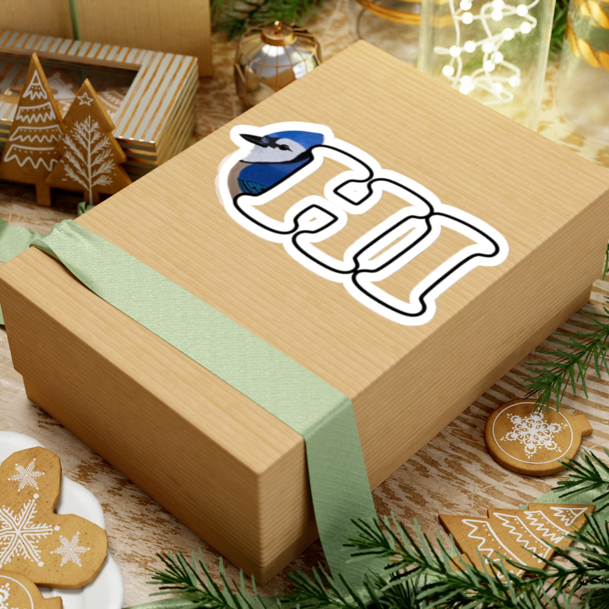 Blue Jay Hi Bird Kiss-Cut Sticker