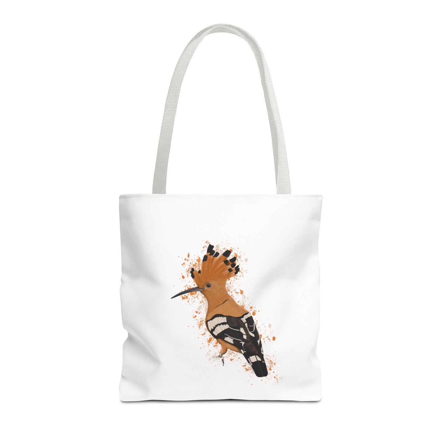 Wiedehopf Tragetasche 40x40cm Vogel Tasche Weiß für Vogelbeobachter