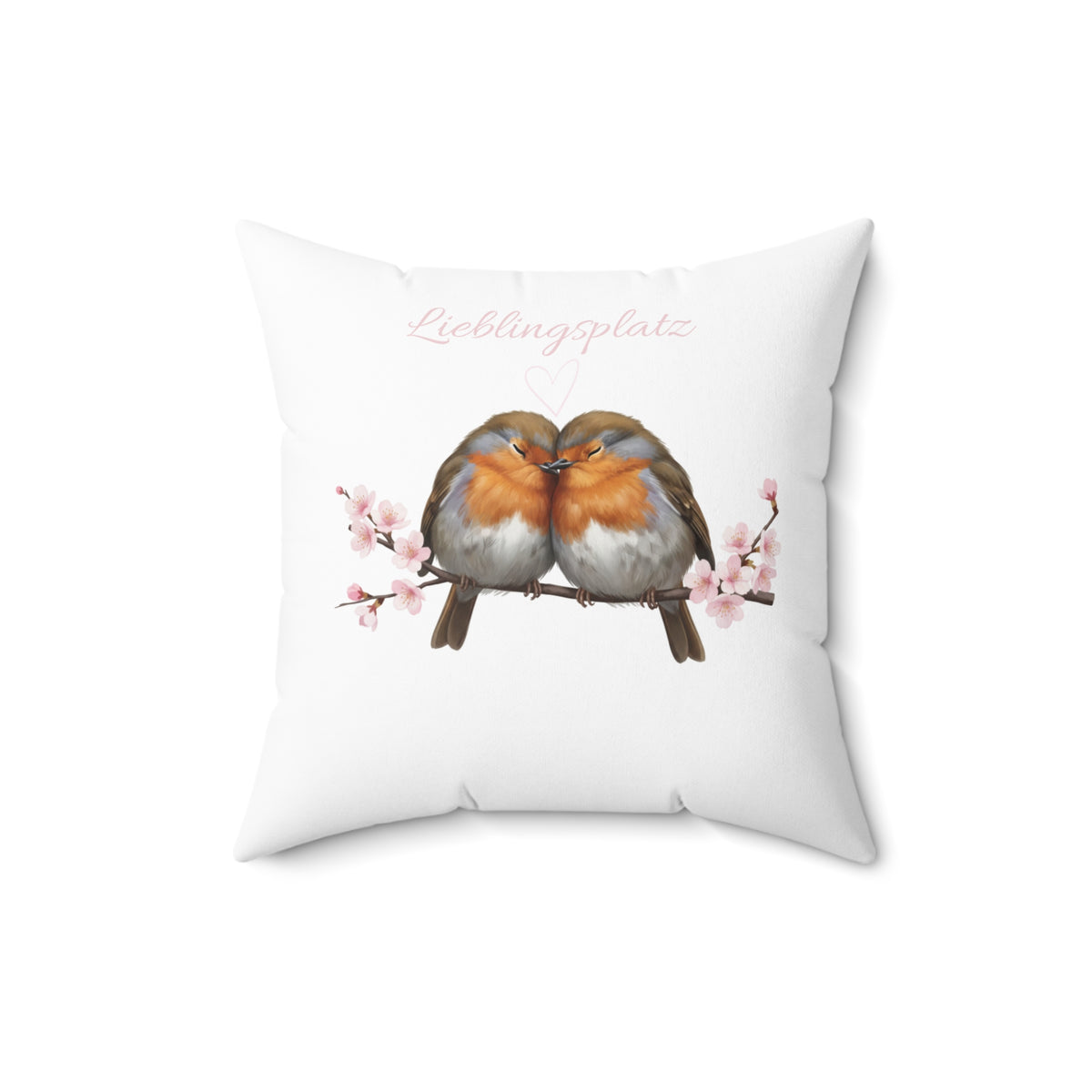 Rotkehlchen Kissen – bird pillow, bridal shower