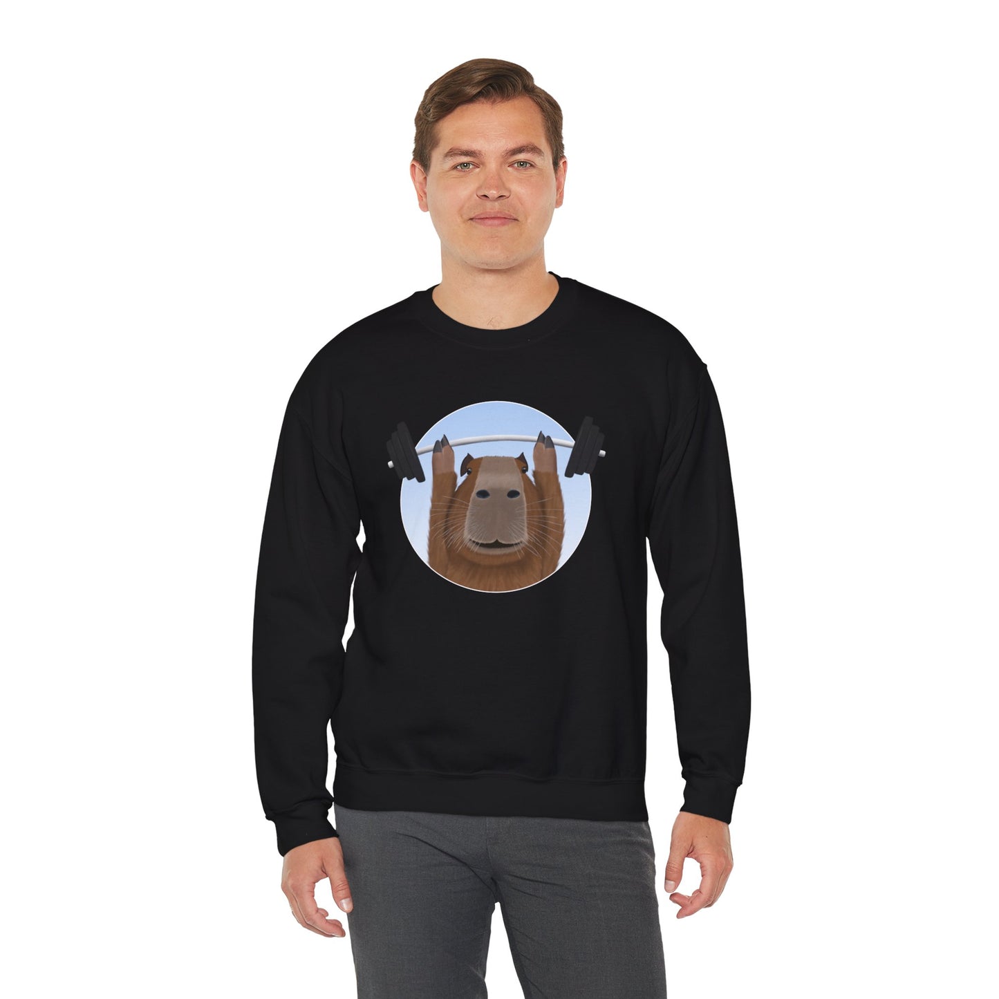 Capybara Weight Lifting Gym Workout Sweatshirt
