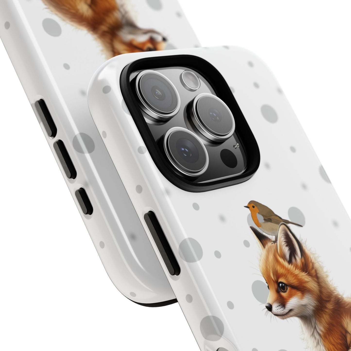 Rotkehlchen mit Fuchs iPhone & Google Pixel Tiermotiv Handyhülle - Tierisch guter Schutz