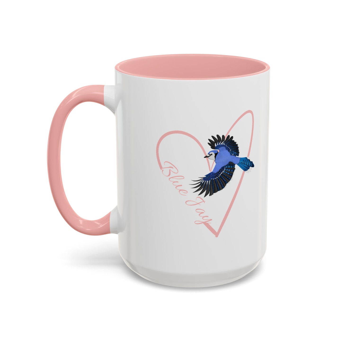 Blue Jay Mug Bird with Heart for Bird Lovers