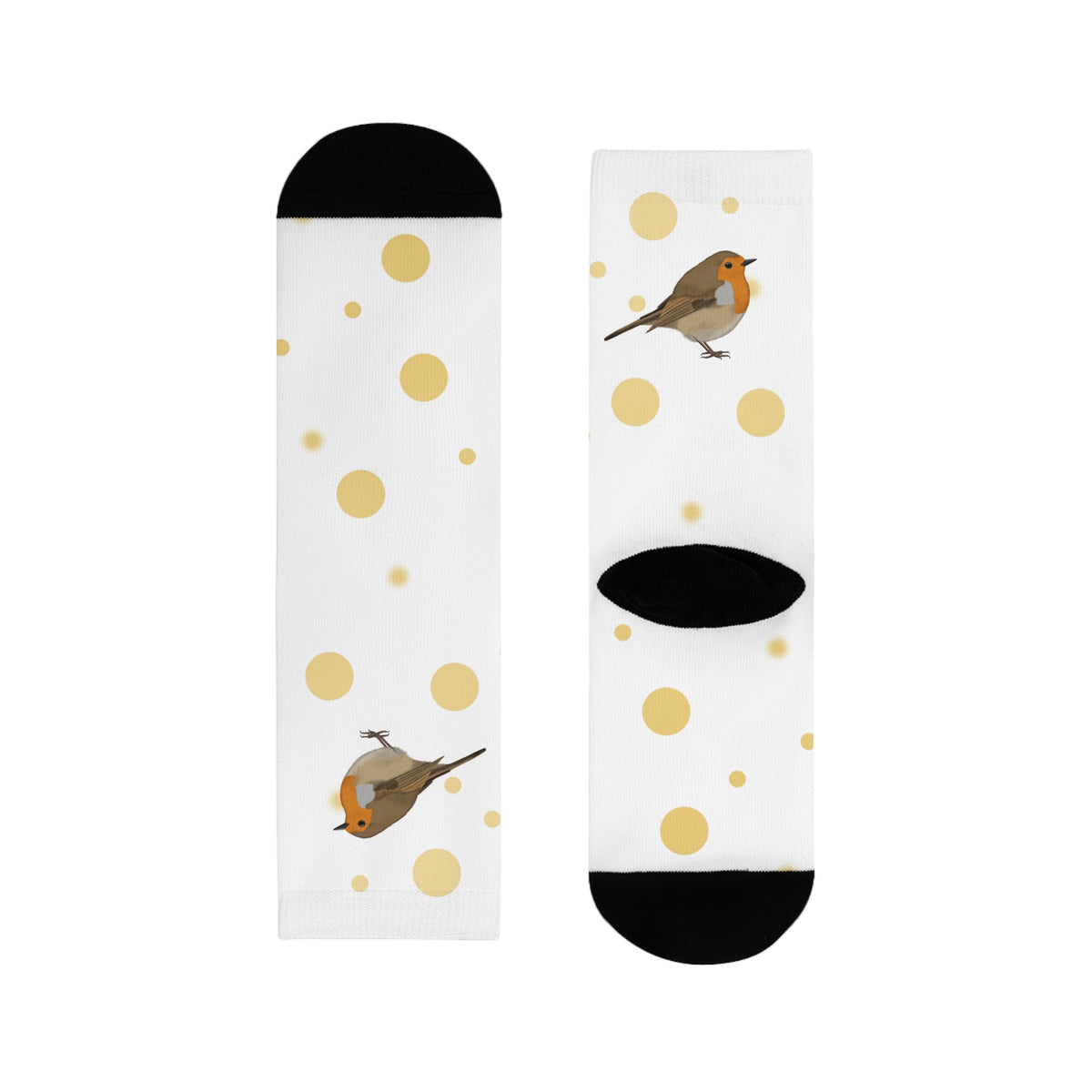 Rotkehlchen Socken mit Accessories Hintergrund