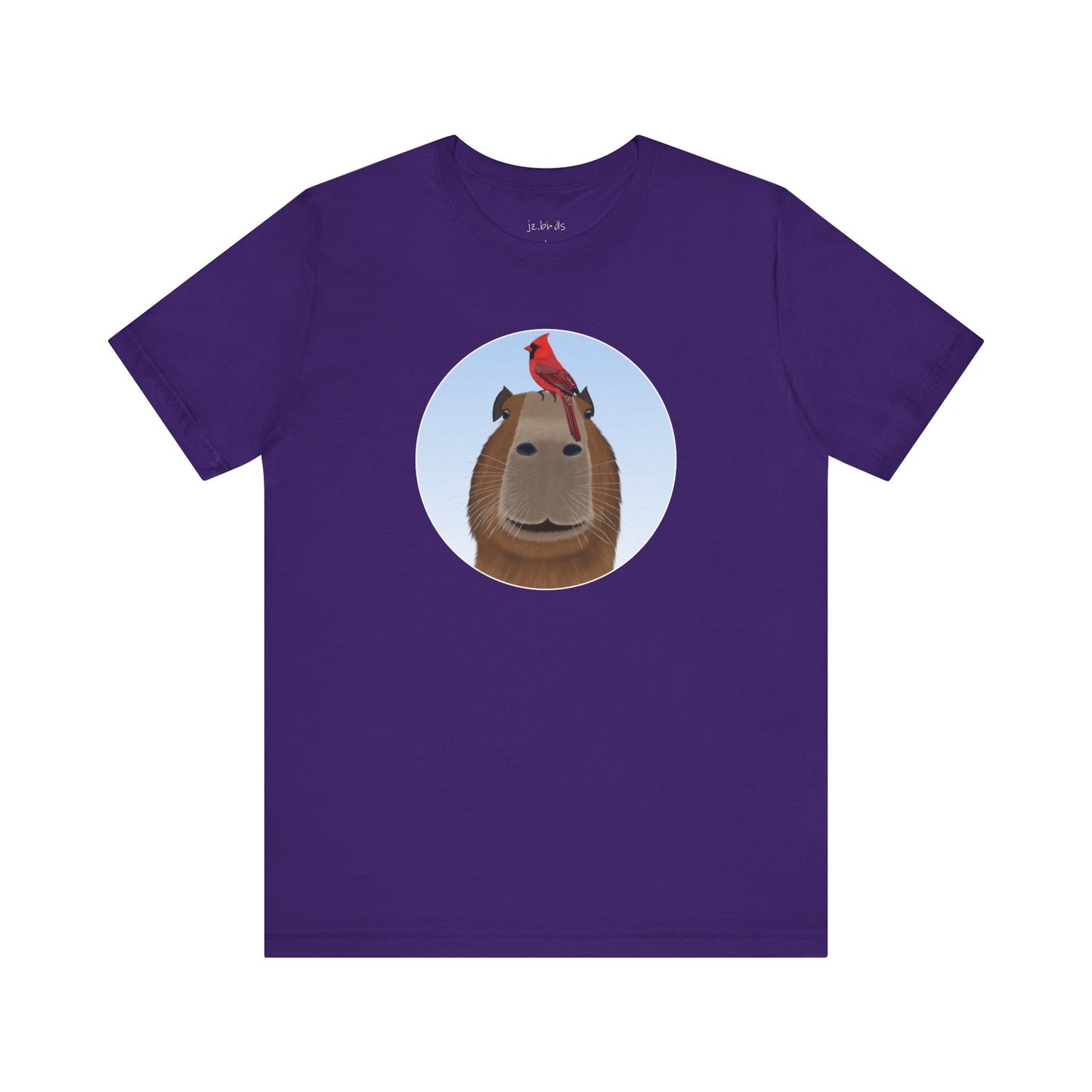 Capybara with Cardinal Funny Bird T-Shirt