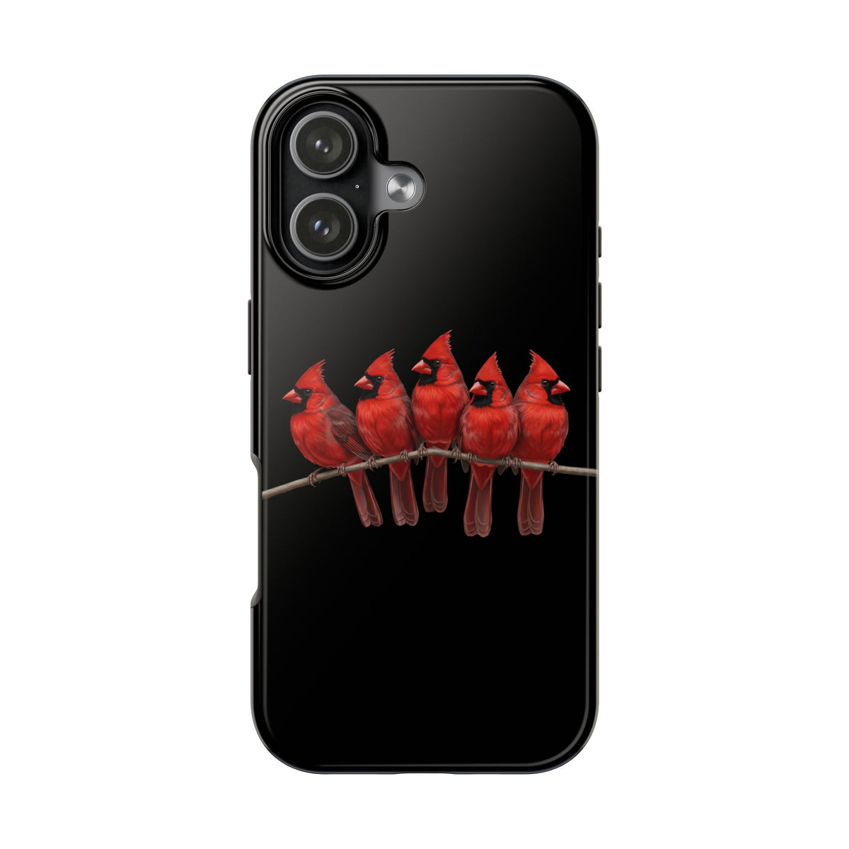 Cardinal Dual-Layer iPhone Case with Bird Art – The Perfect Gift for Ornithologists & Bird Lovers