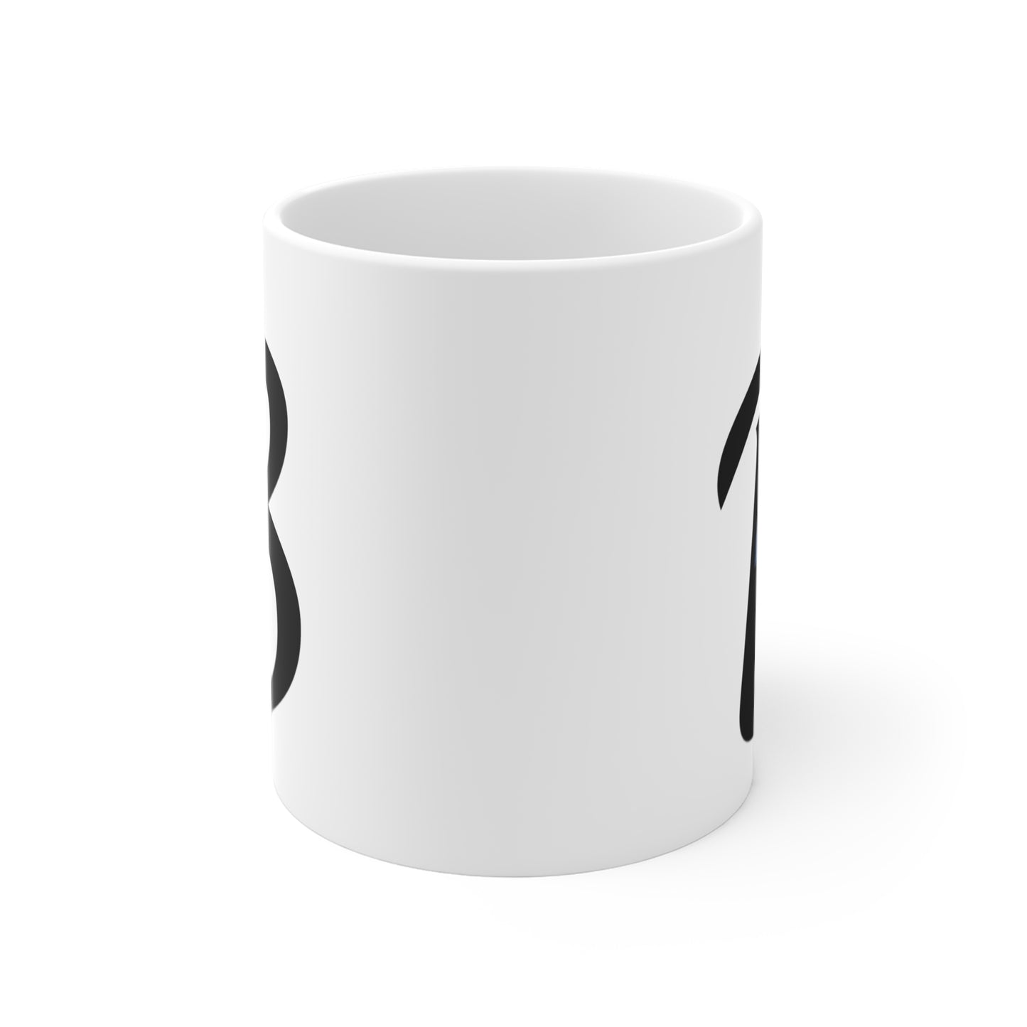 Bluebird Letter B Bird Ceramic Mug 11oz White