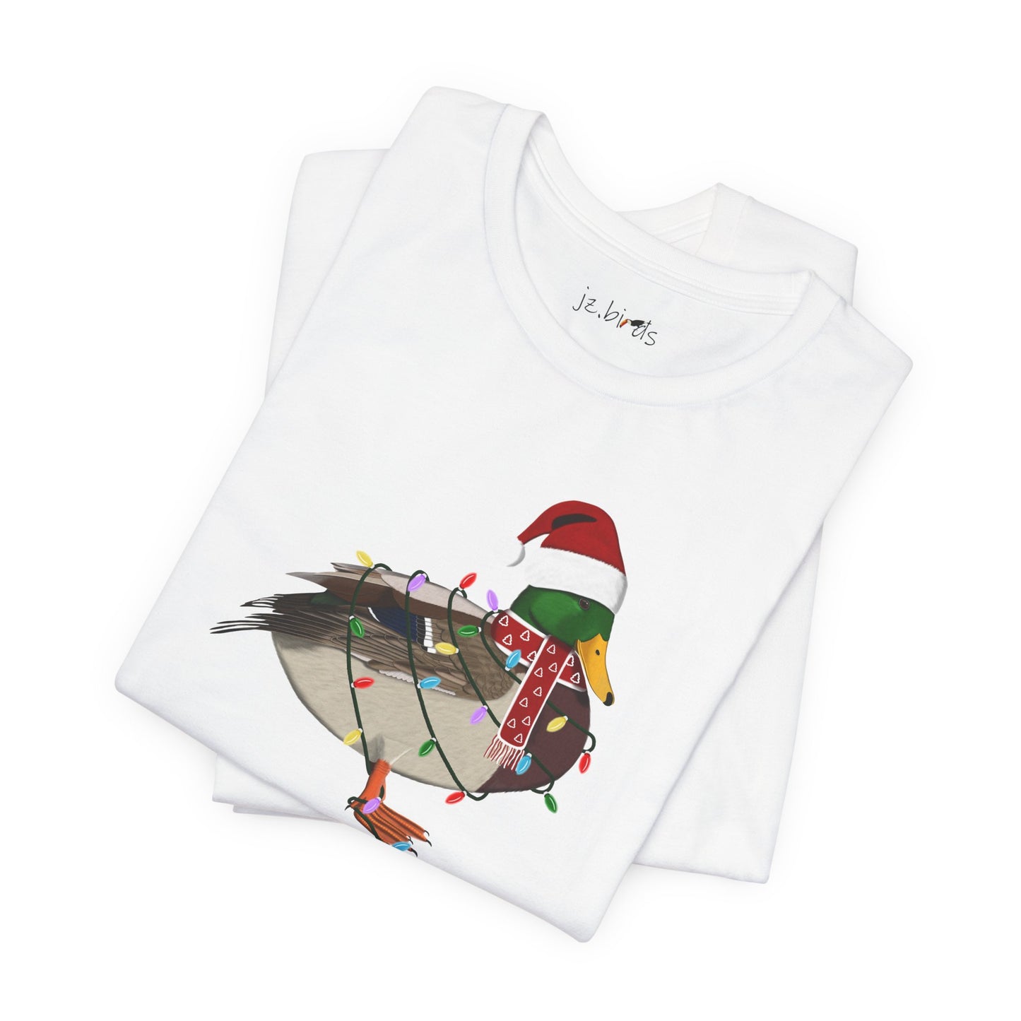 Mallard with Fairy Lights Christmas Bird T-Shirt
