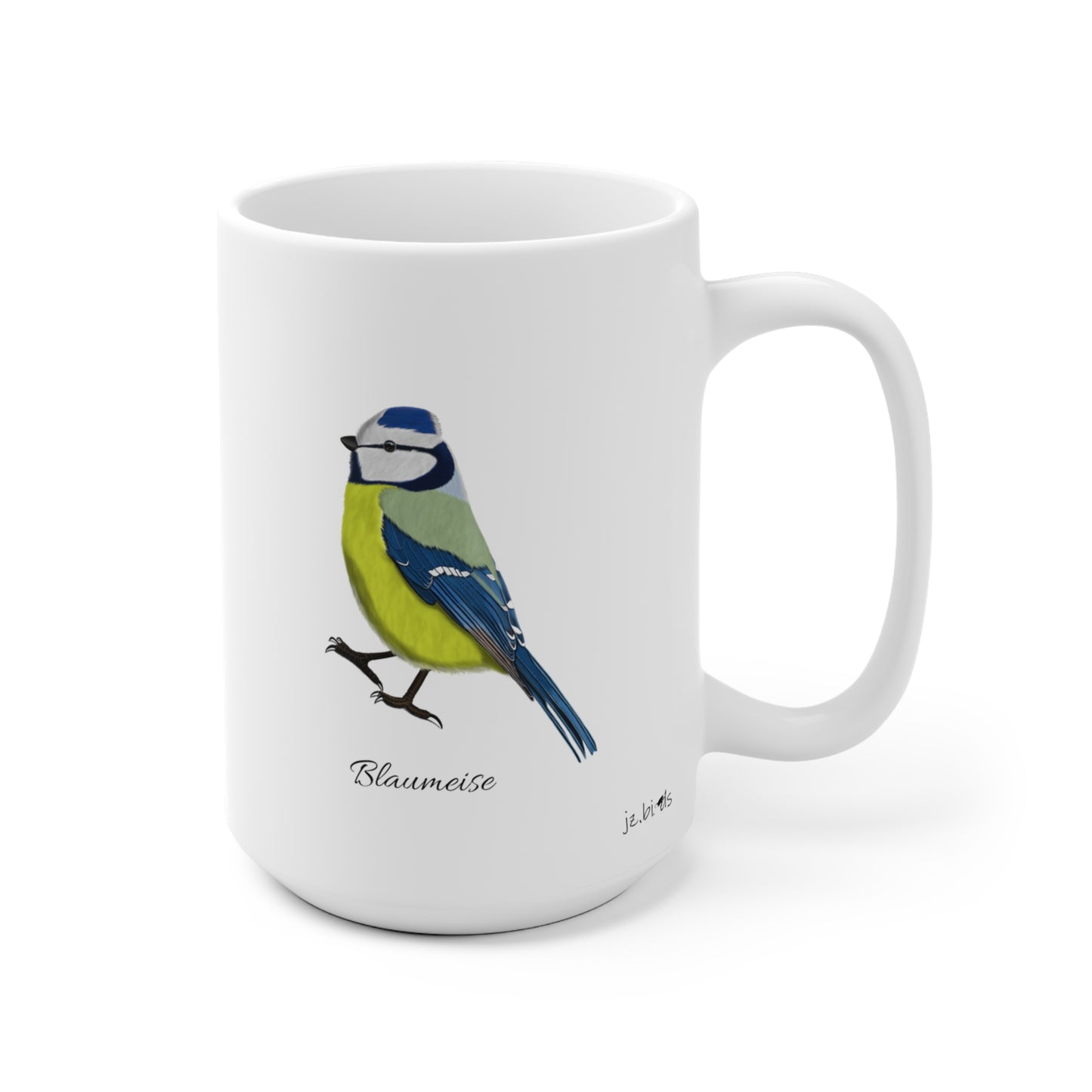 Blaumeise Tasse mit 11 oz Hintergrund