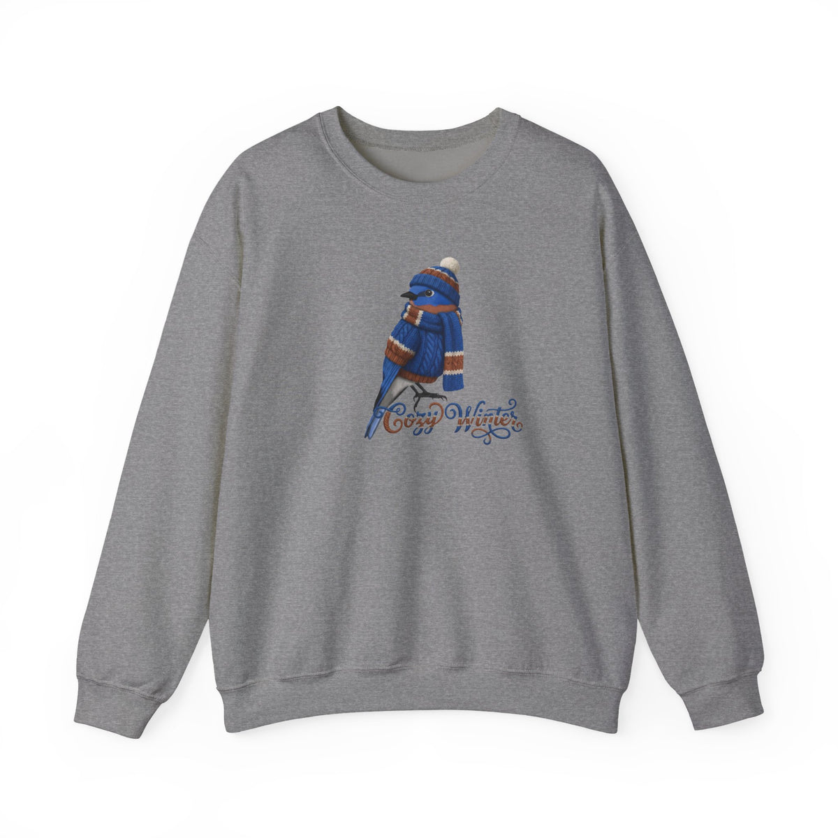 Bluebird Cozy Winter Sweatshirt | Bird Watcher Crewneck Unisex Songbirds Wearing Knit Gift for Lovers – Animal Lover