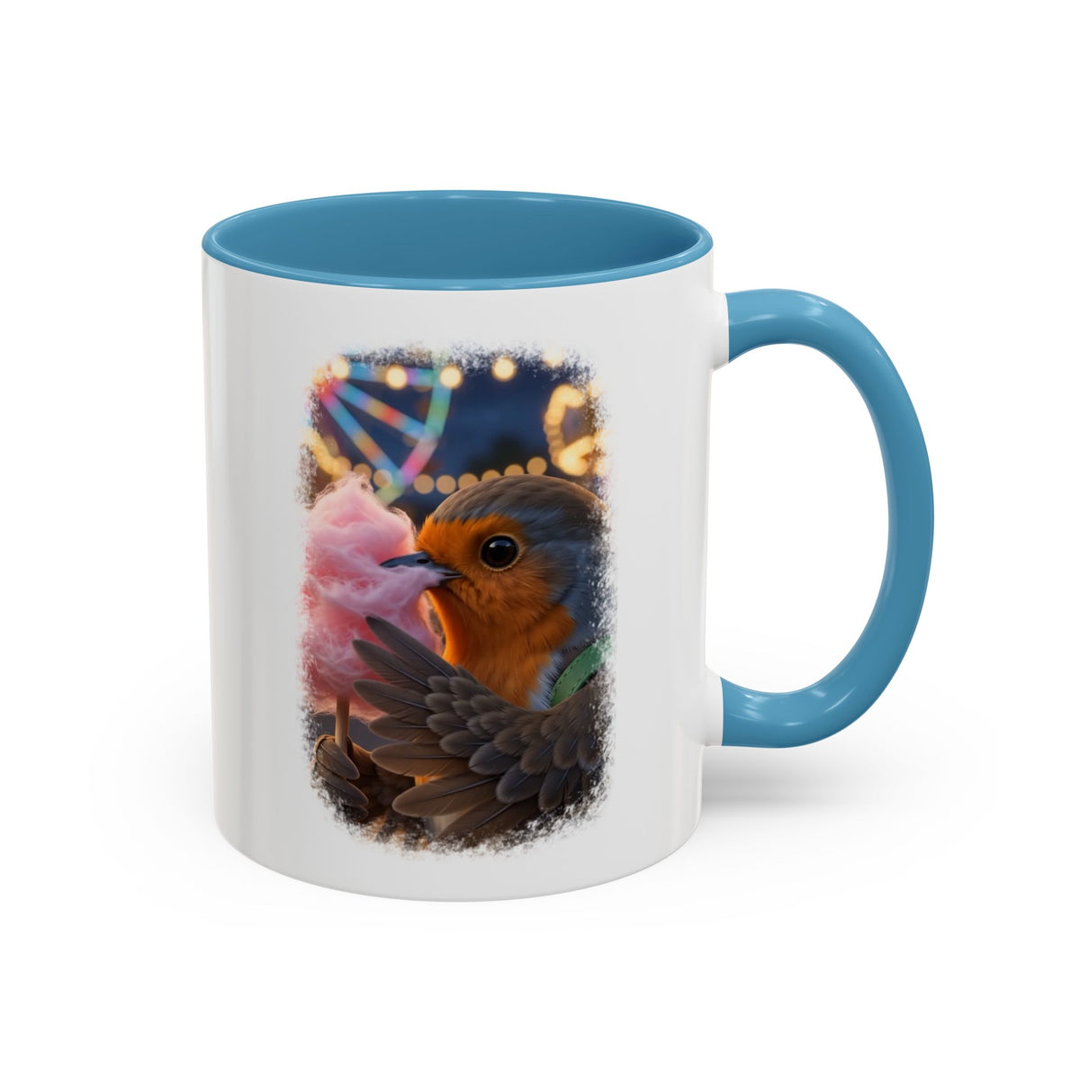 Robin Rosi Pink Cotton Candy Premium Mug for Bird Lovers
