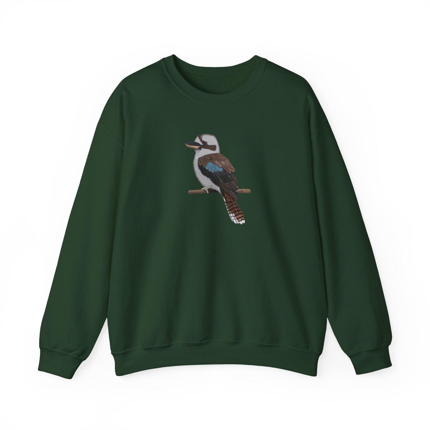 Kookaburra Bird Watcher Biologist Crewneck Sweatshirt in Black