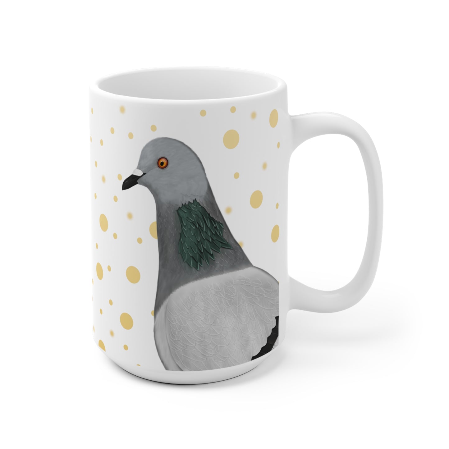 Taube mit Goldenen Punkten Vogel Tasse