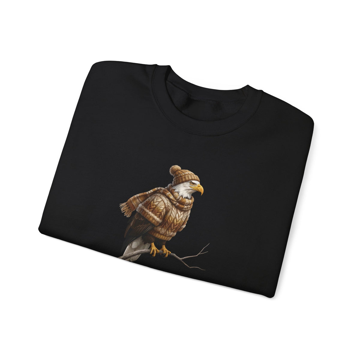 Bald Eagle Winter Sweatshirt | Bird Watcher Crewneck | Unisex Songbirds Wearing Knit Gift for Bird Lovers