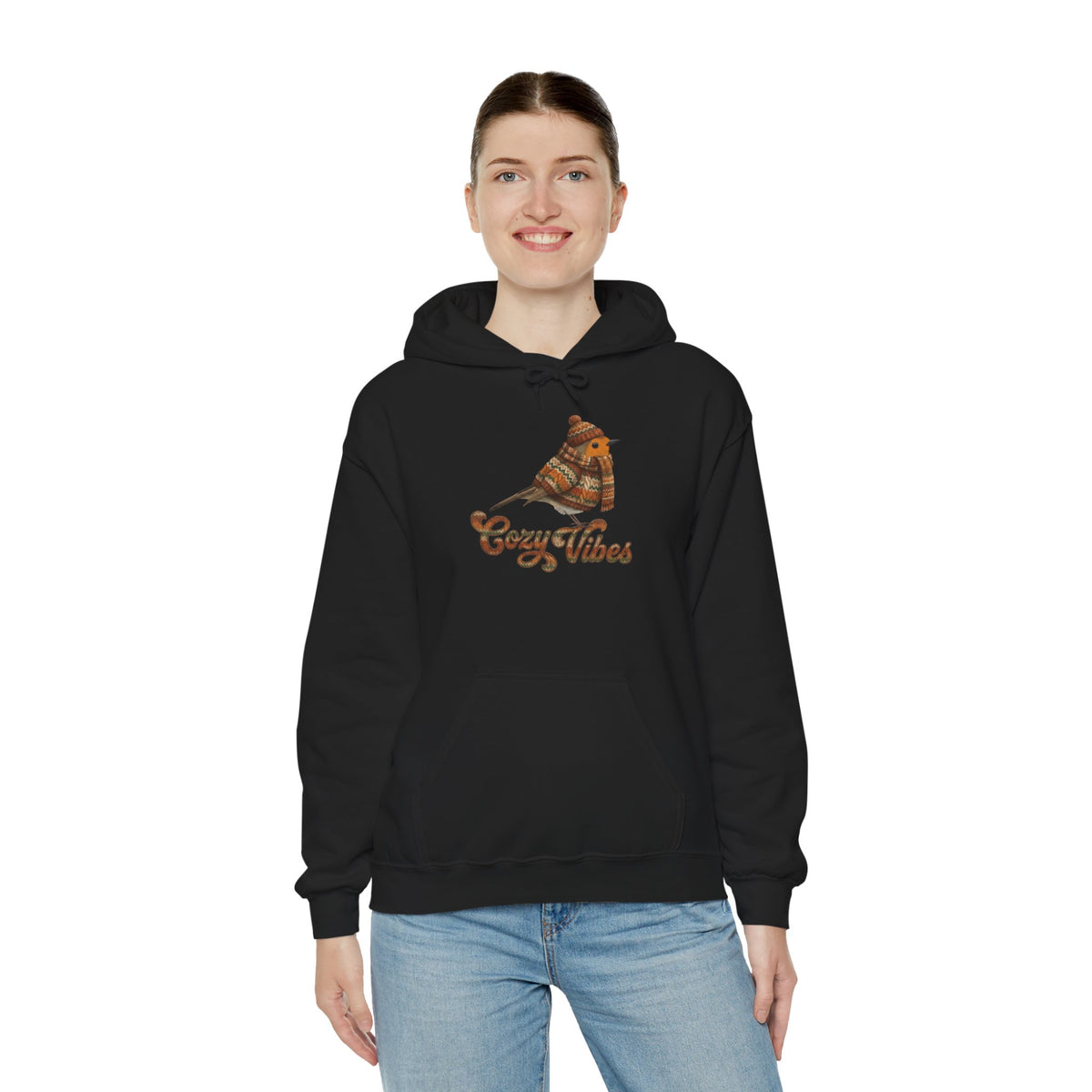 Rouge-Gorge avec Bonnet Sweat à Capuche Cozy Winter | Hoodie Oiseau pour Ornithologues & Amoureux de la Nature