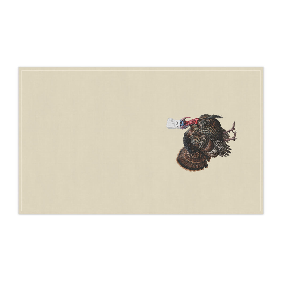 Funny Thanksgiving Turkey Kitchen Towel | Chef Hat Bird Art Tea Towel | Fall Host Gift