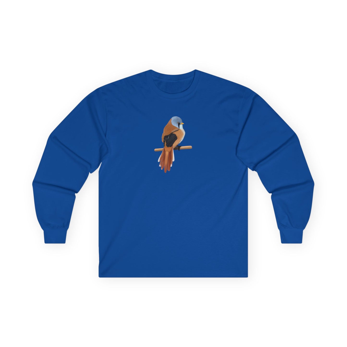 Bearded Reedling Birding & Birdwatching Bird Cotton Long Sleeve T-Shirt