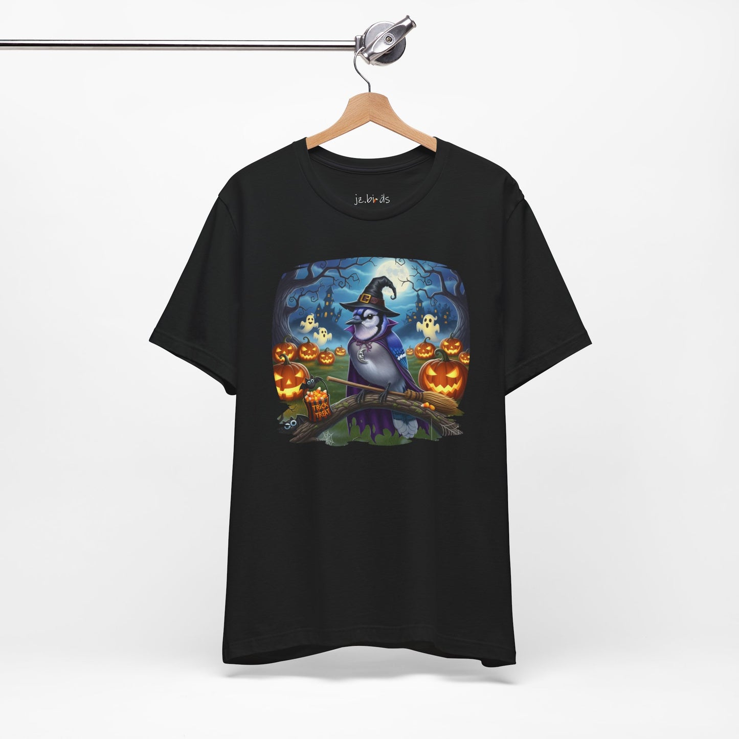 Blue Jay Halloween Bird T-Shirt - Spooky Halloween Costume for Bird Lovers