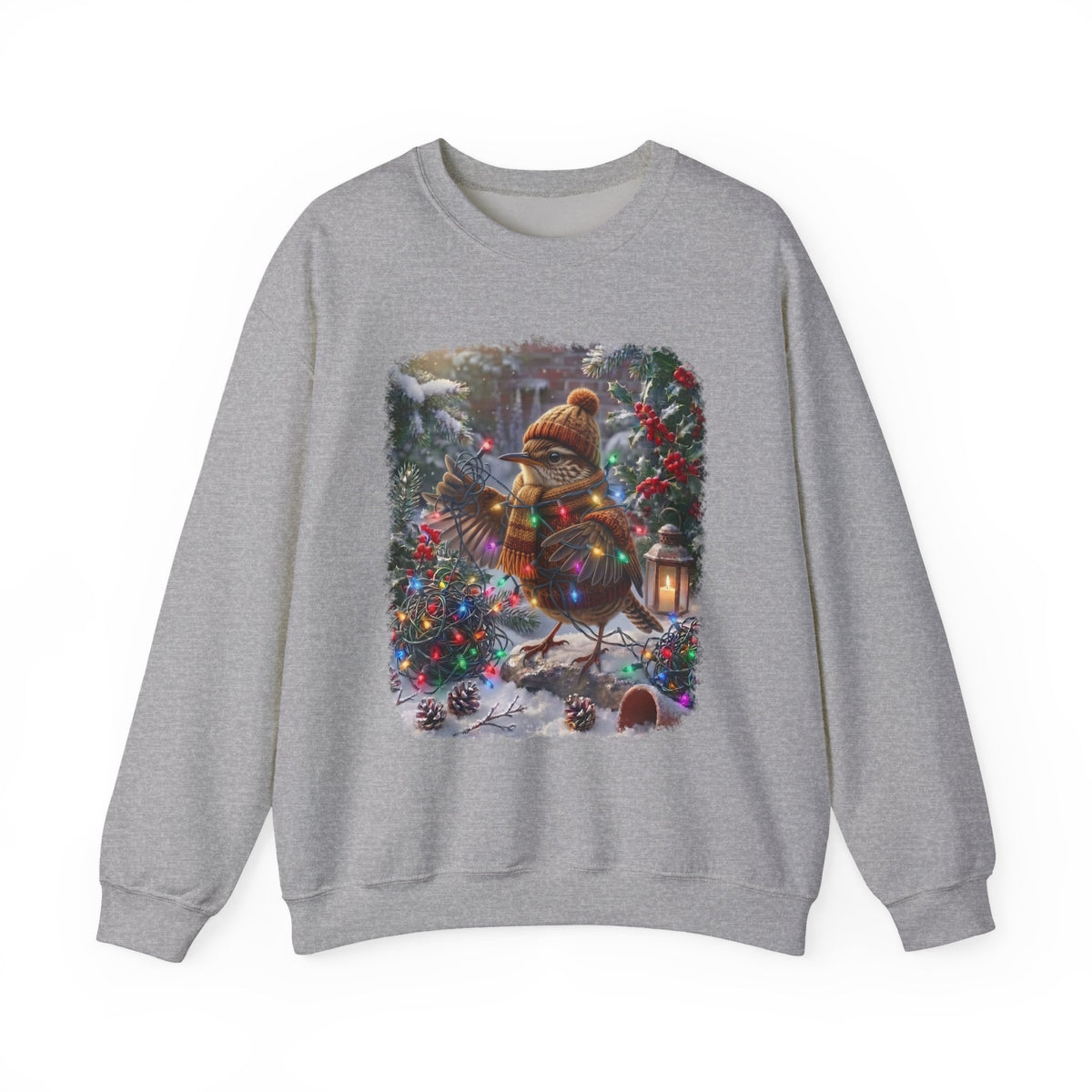 Wren Christmas Sweatshirt – Tangled Lights Winter Crewneck