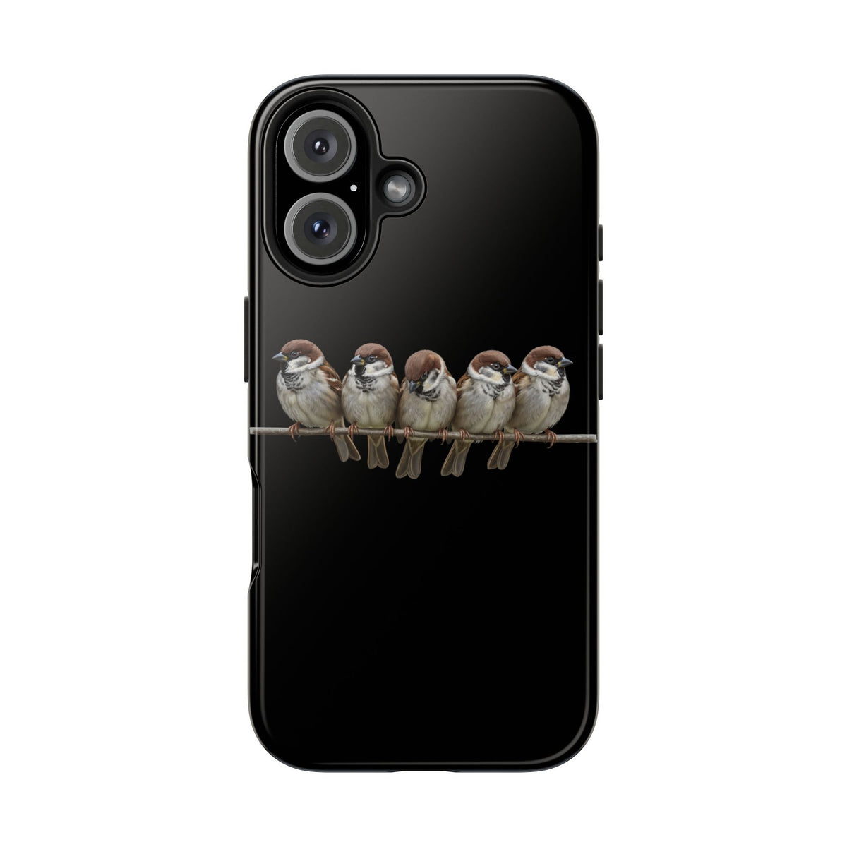 Tree Sparrow Dual-Layer iPhone Case with Bird Art – The Perfect Gift for Ornithologists & Bird Lovers