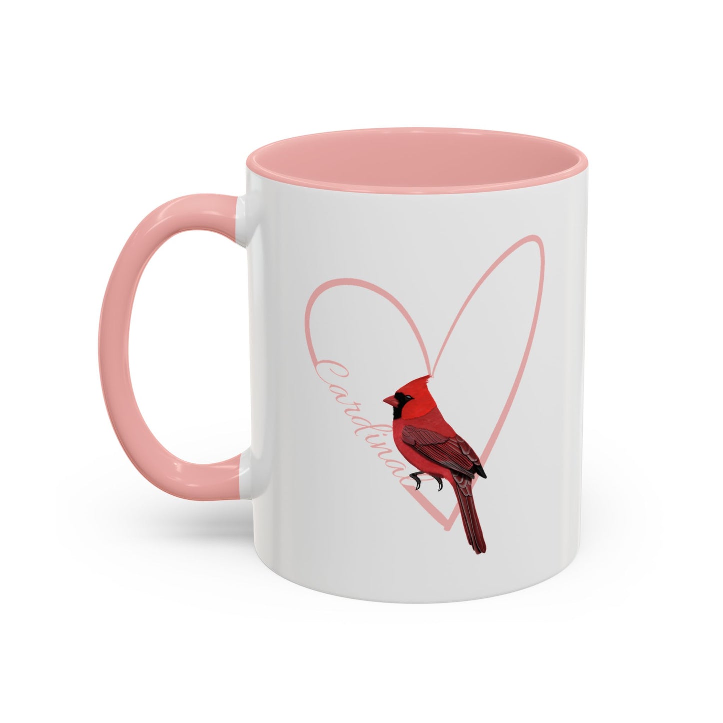 Cardinal Mug Bird with Heart for Bird Lovers