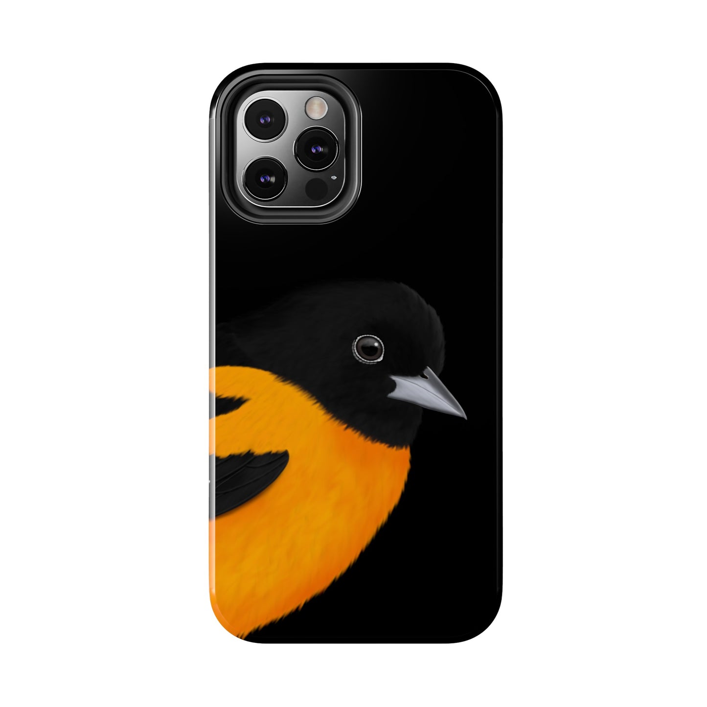 Baltimore Oriole Bird Art Tough Phone Case Black