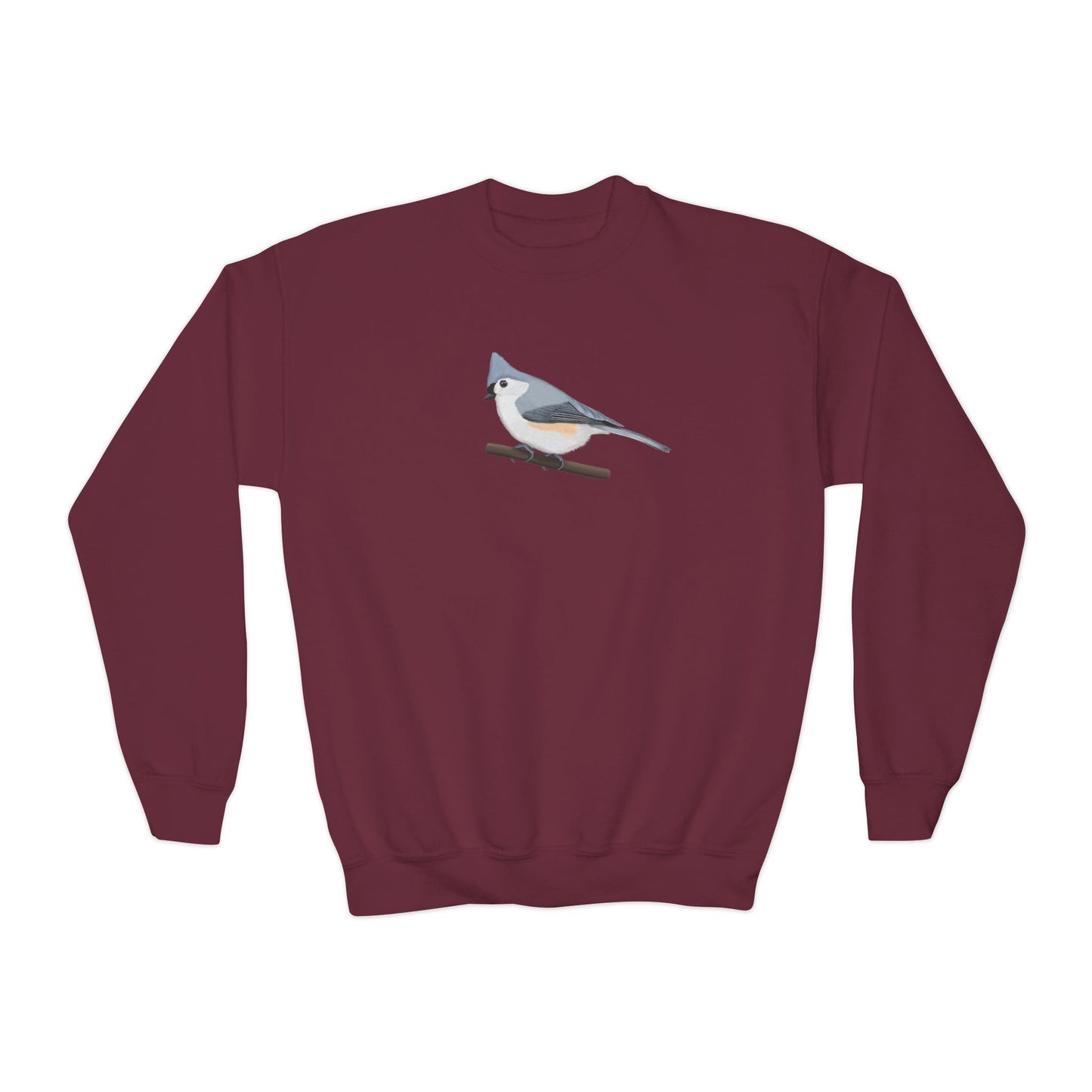 Tufted Titmouse Youth Sweatshirts – Casual Kids Clothing and Cool Weather Outfit style