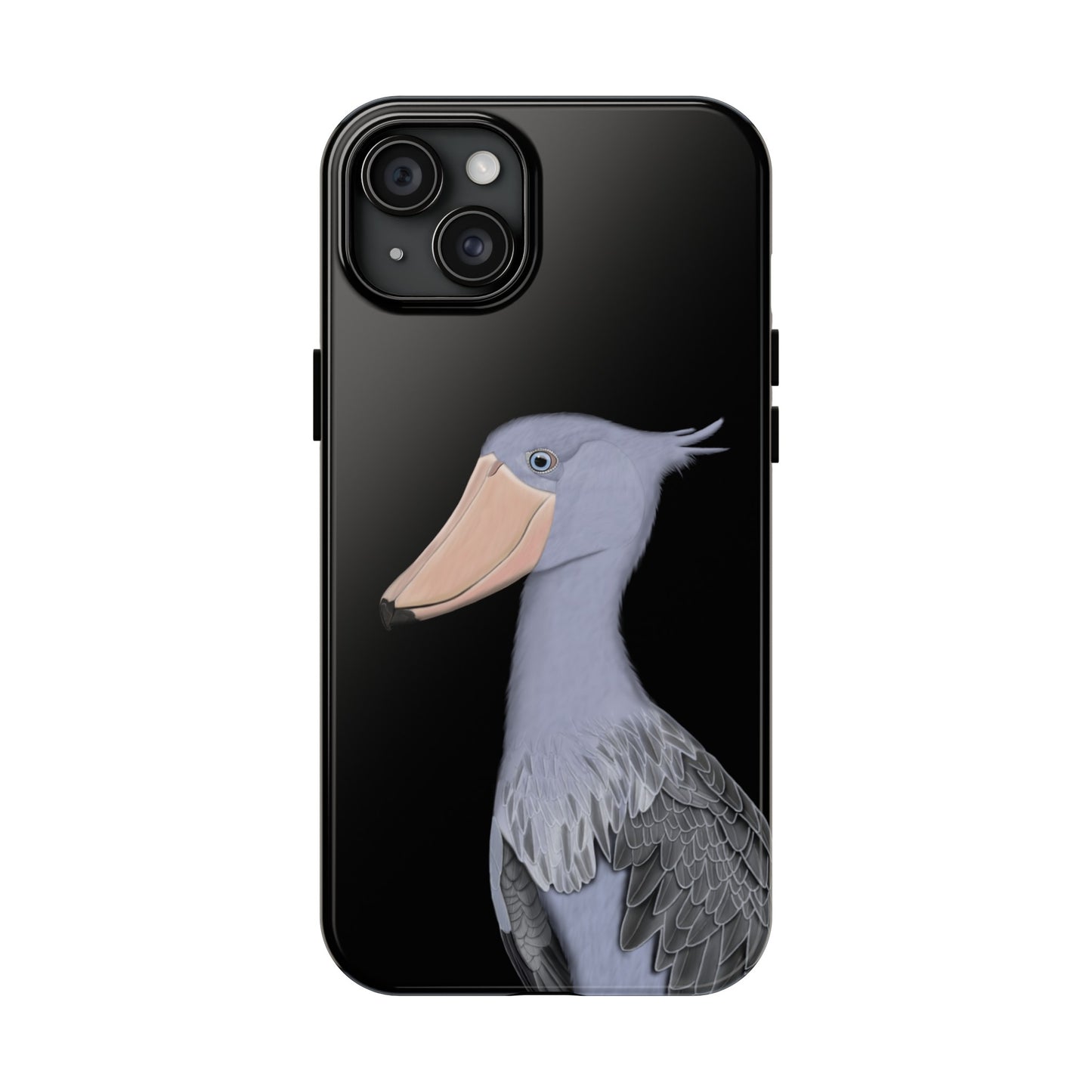 Shoebill Bird Art Tough Phone Case Black