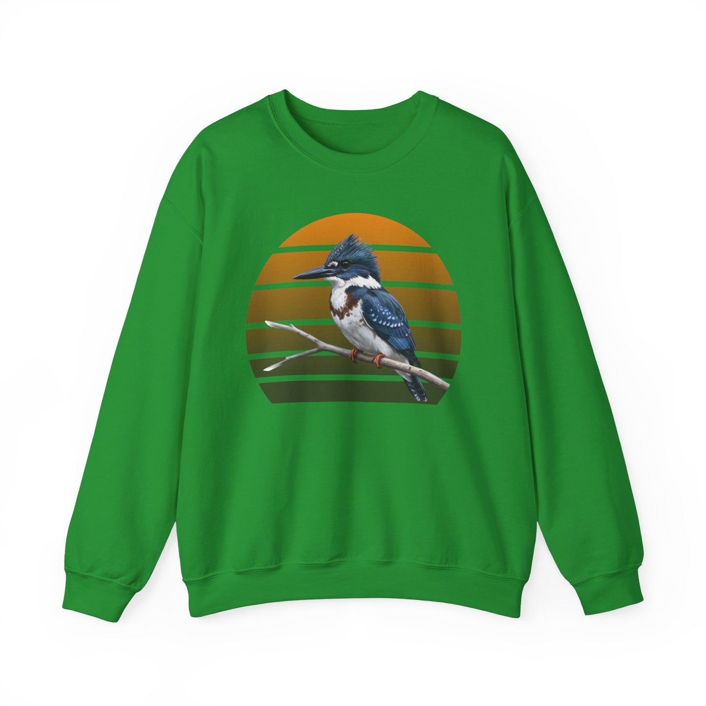 Belted Kingfisher Sweatshirt | Bird Watcher Crewneck | Unisex Songbird Gift for Bird Lovers