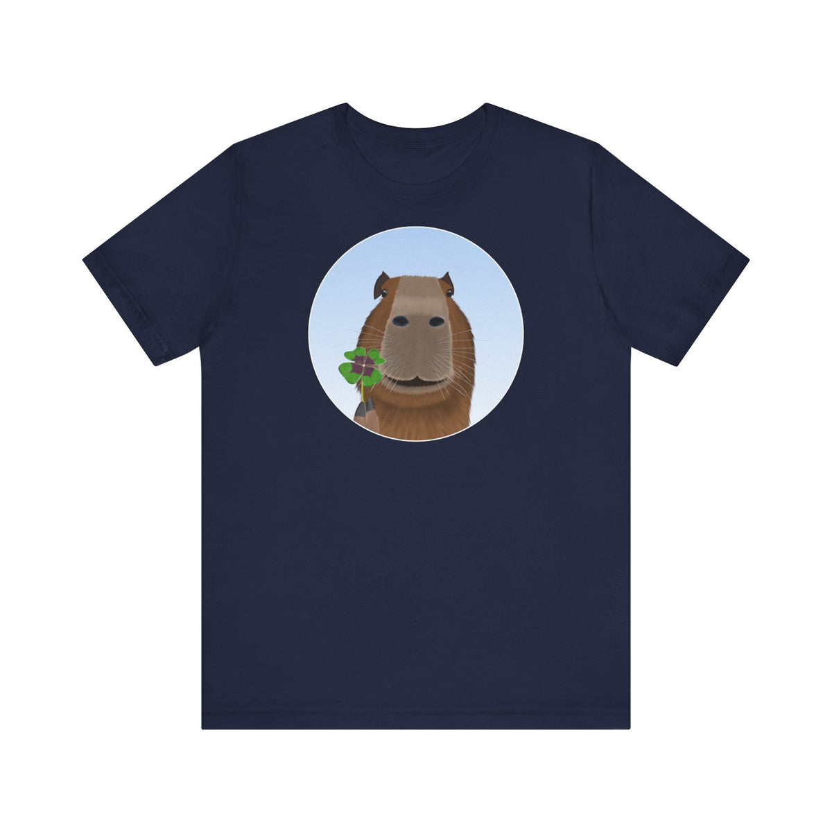 Capybara mit Glücksklee Lustiges T-Shirt für Capybara-Freunde