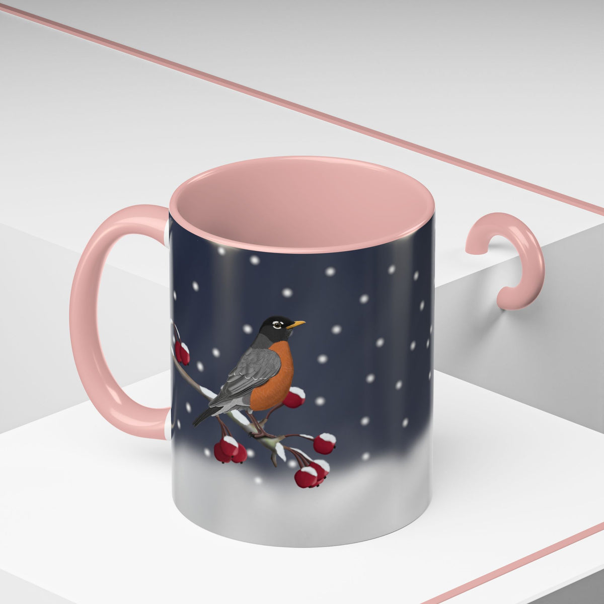 アメリカンロビンバードコーヒーマグ | 鳥好きの方への陶器製クリスマスギフト
