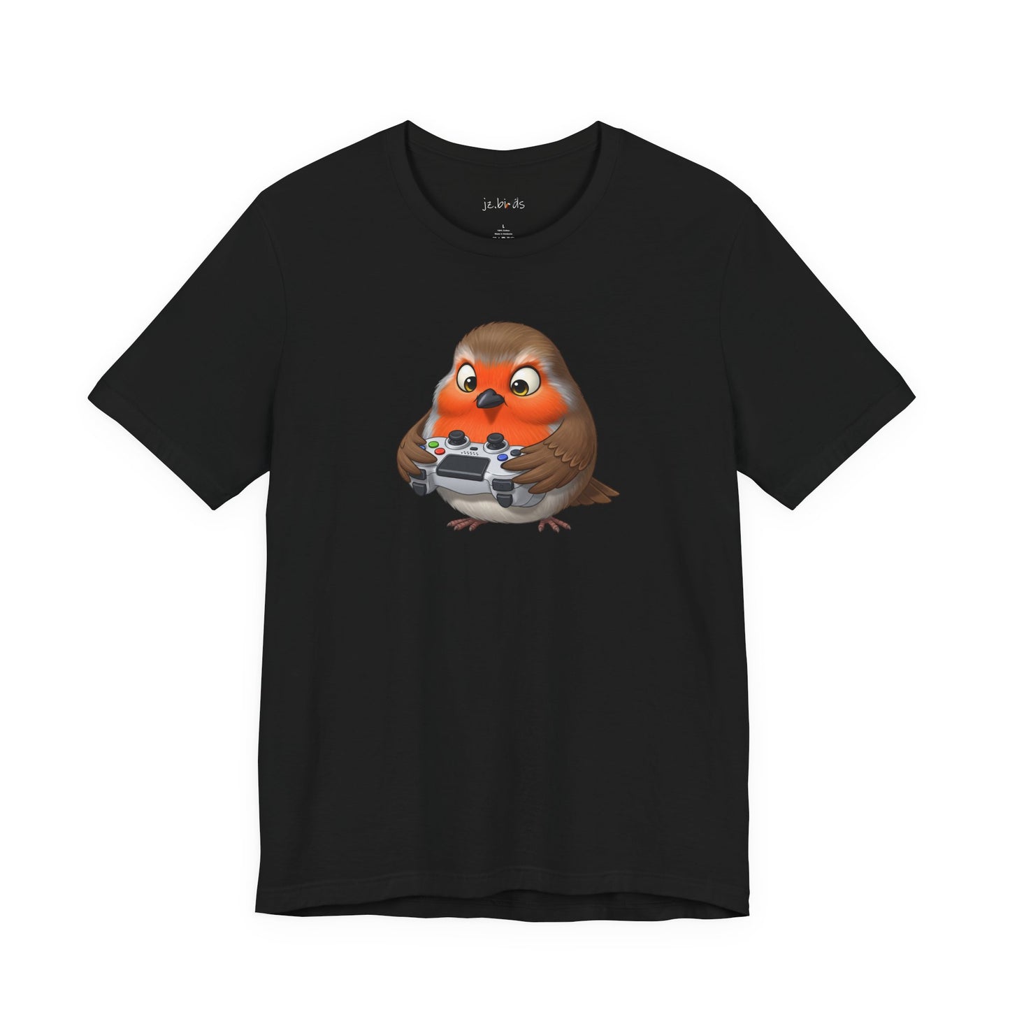 Robin Playing Video Games Funny Gamer and Bird Lover T-Shirt