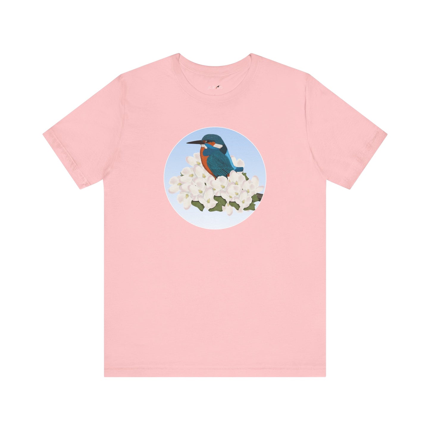 Kingfisher and Spring Apple Blossoms Bird T-Shirt