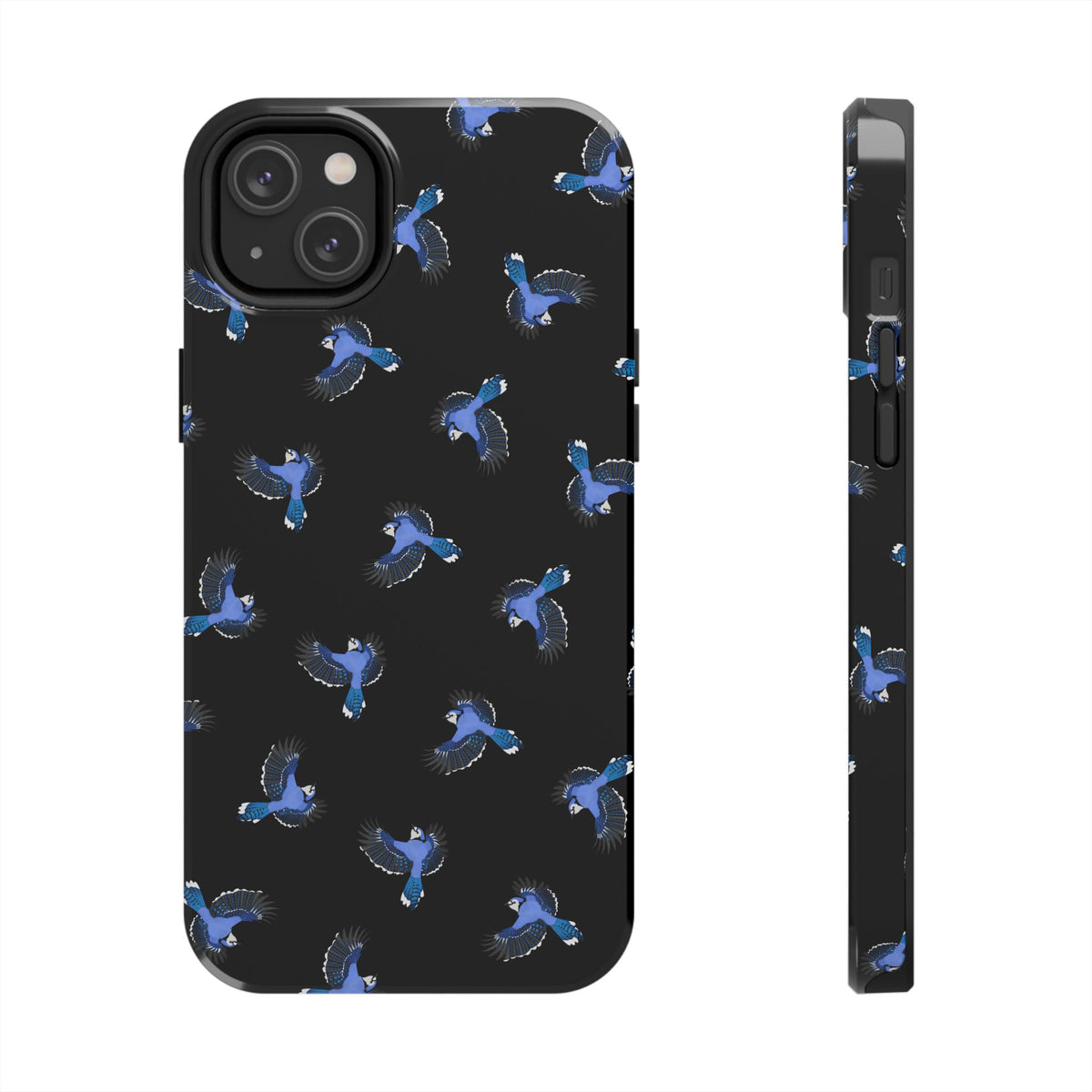 Blue Jay iPhone Case Black – Premium Tough Phone Cover for Bird Lovers