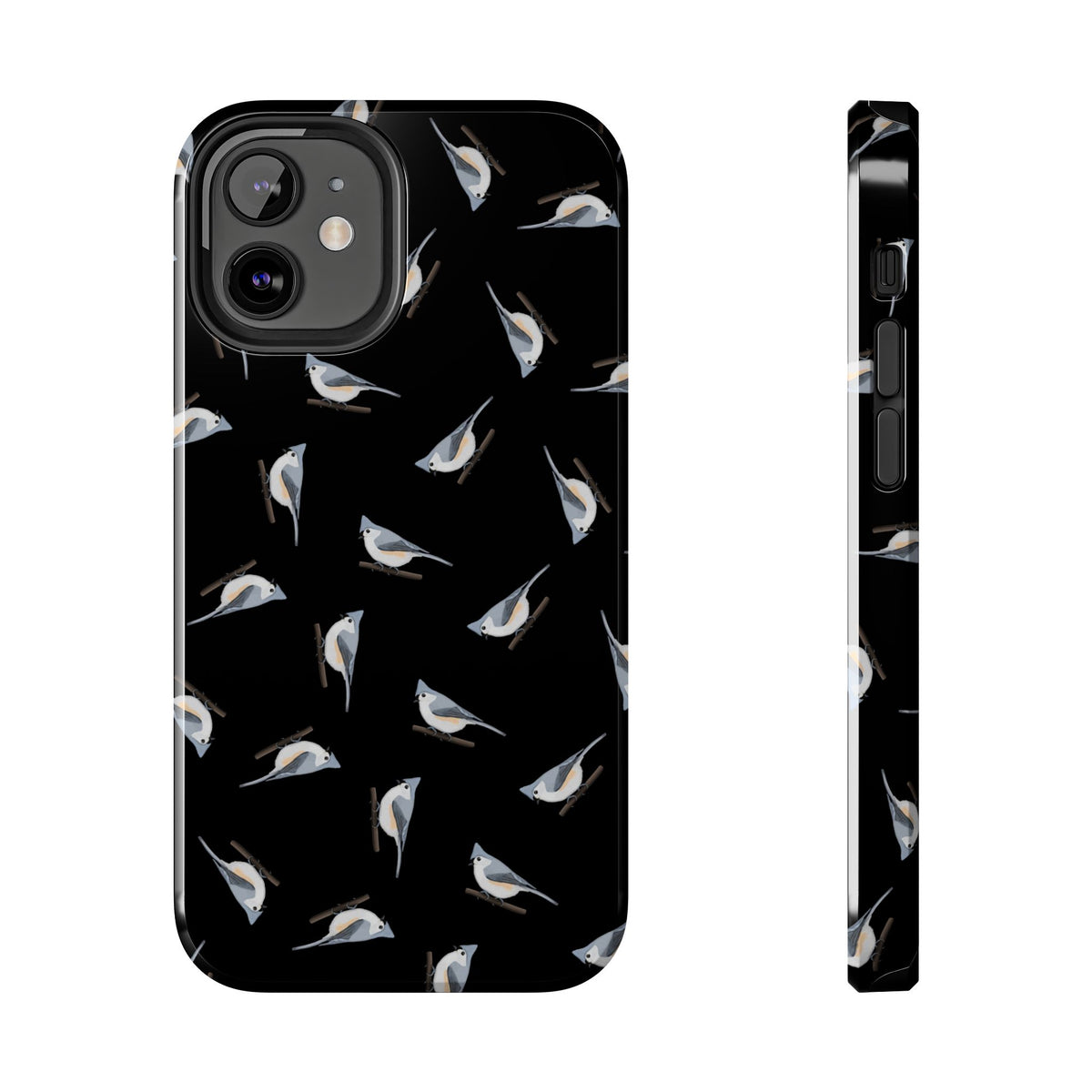 Tufted Titmouse Phone Case on animal lover background