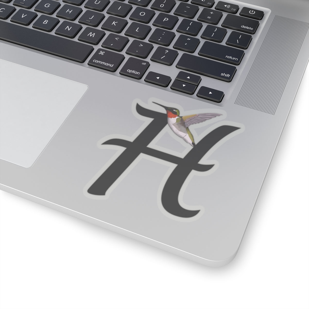Hummingbird Letter H Bird Kiss-Cut Sticker