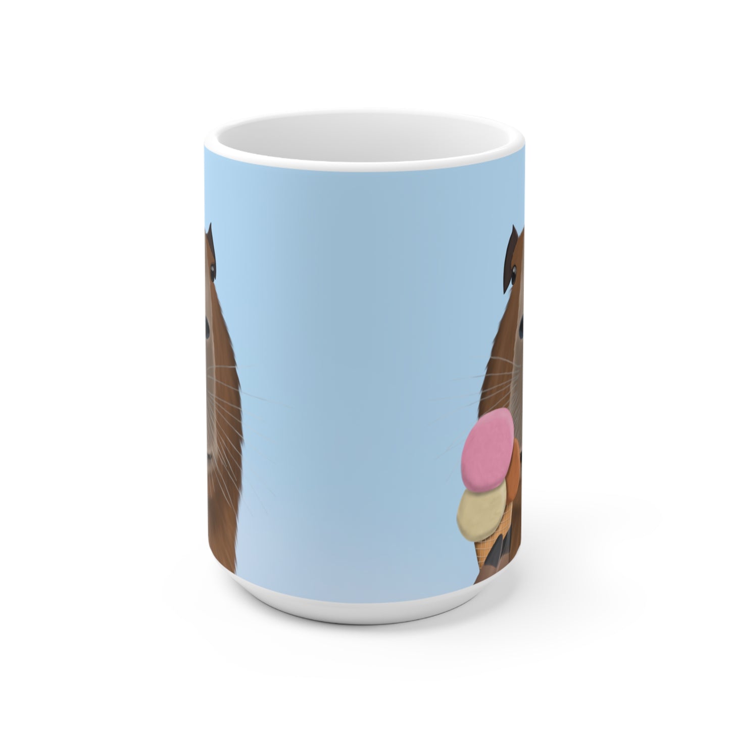 Capybara mit Eis Lustige Tasse