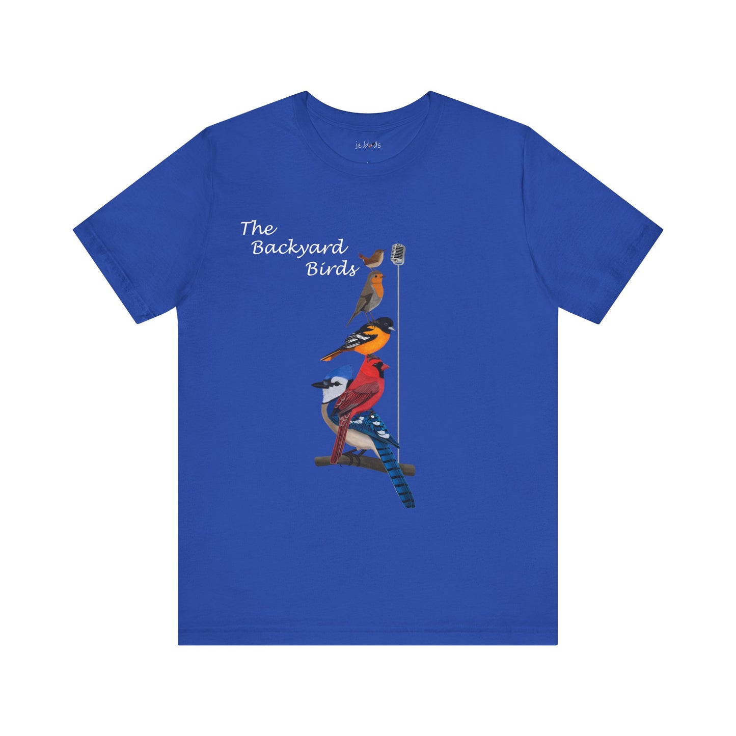 The Backyard Birds Blue Jay Cardinal Robin Birding & Birdwatching T-Shirt