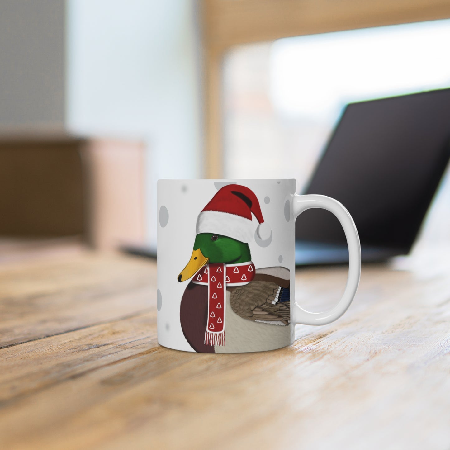 Ente als Weihnachtsmann Vogel Tasse