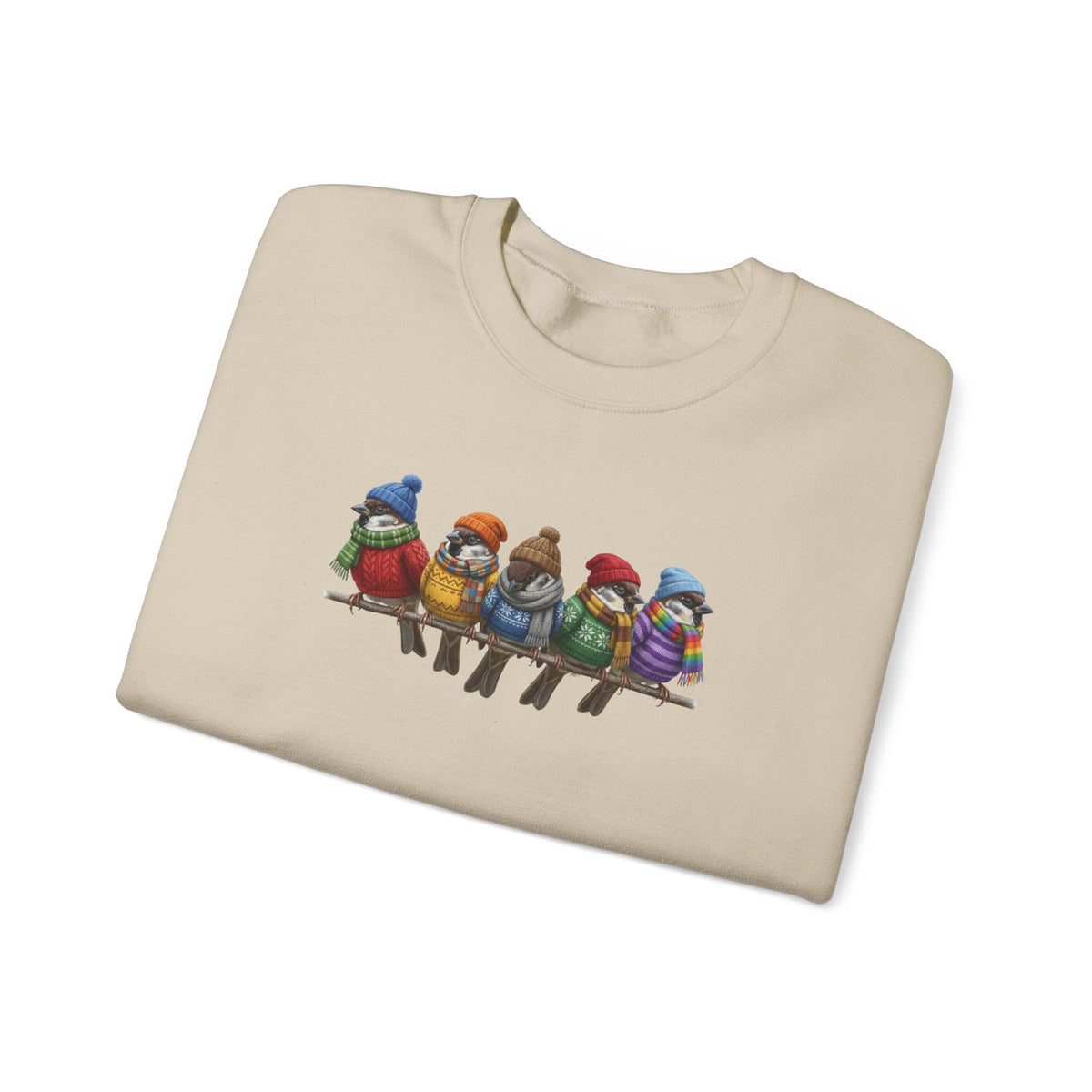 Tree Sparrows Sweatshirt | Bird Watcher Crewneck | Unisex Songbirds Wearing Knit Gift for Bird Lovers