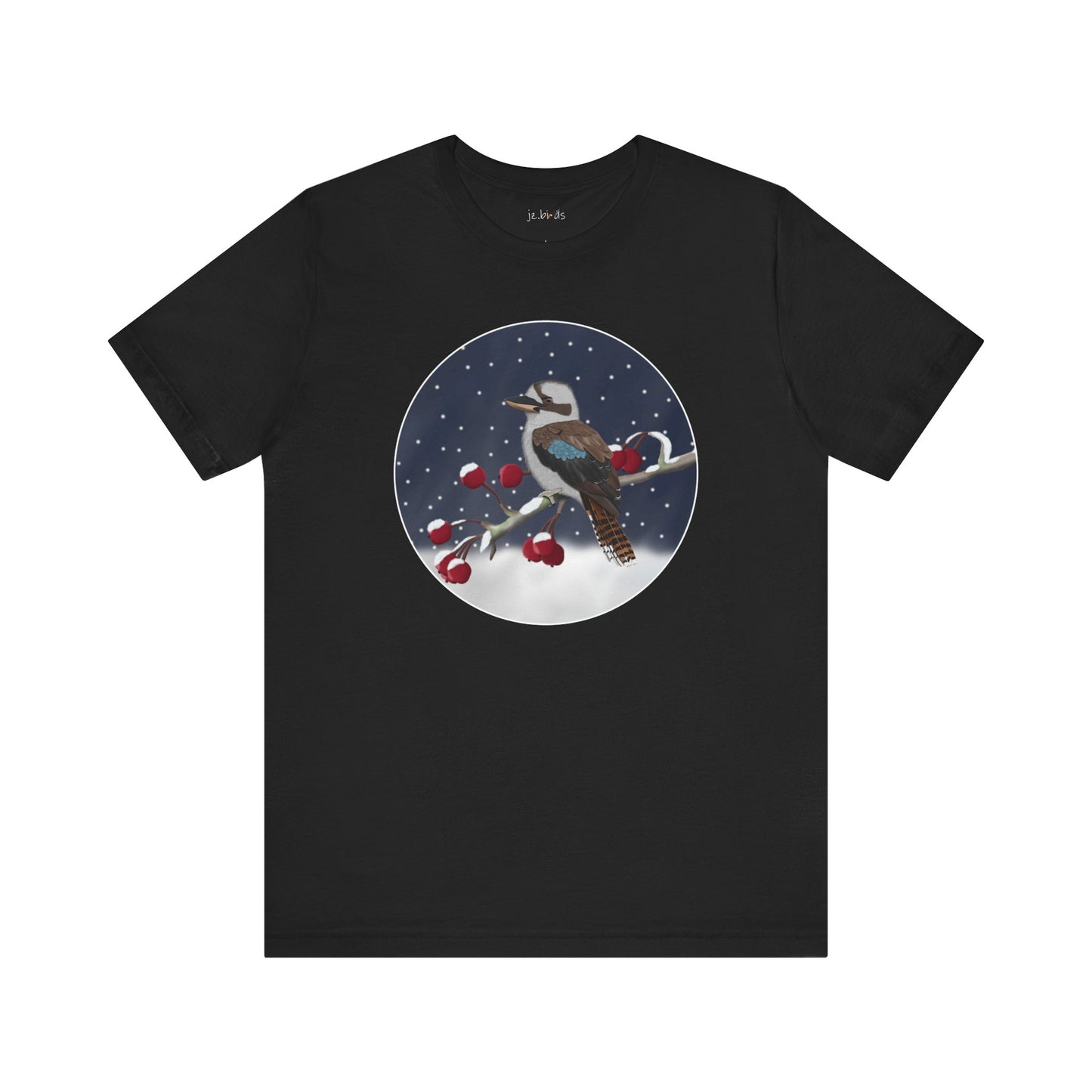 Kookaburra on a Winter Branch Birdwatcher Christmas Bird T-Shirt