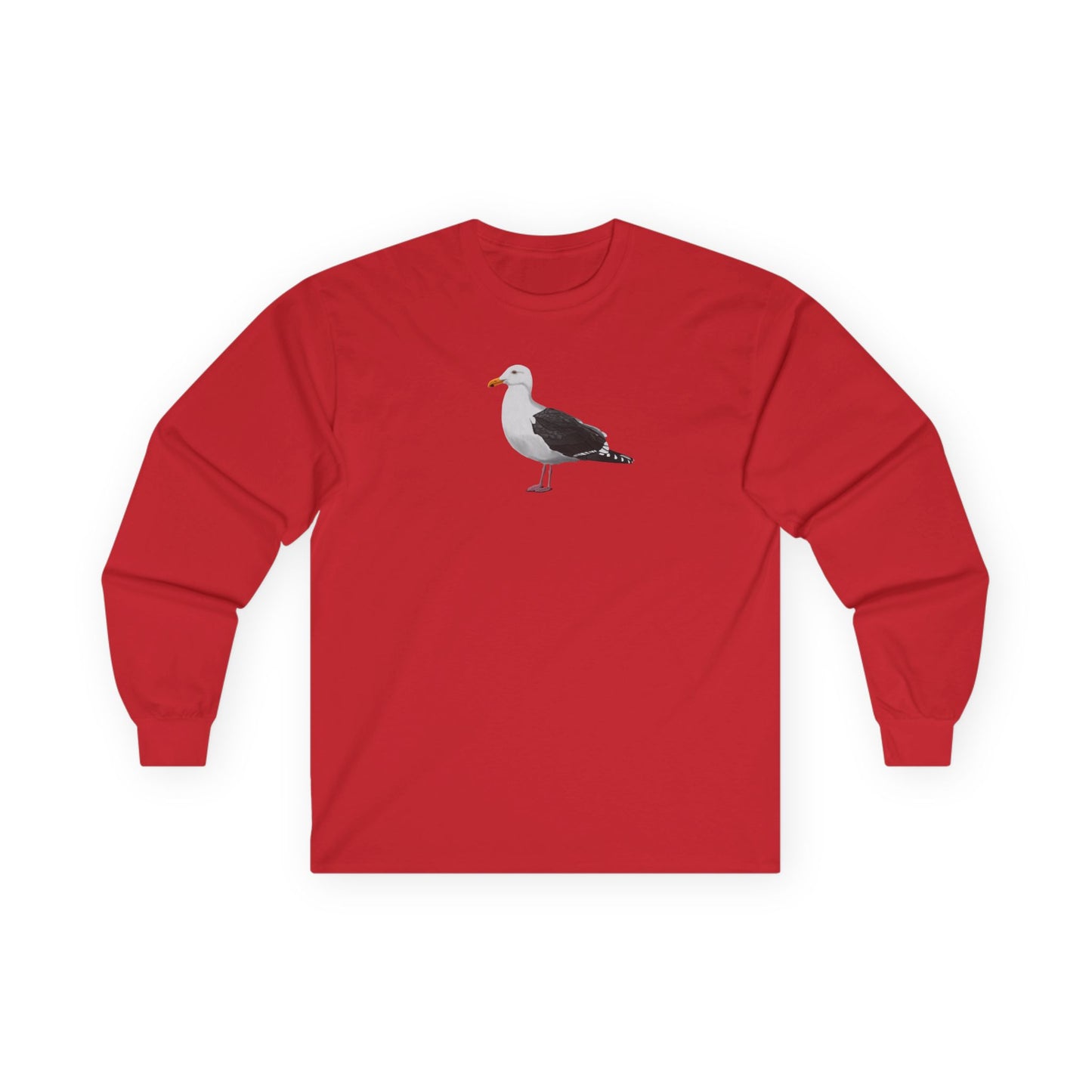 Seagull Birding & Birdwatching Bird Cotton Long Sleeve T-Shirt