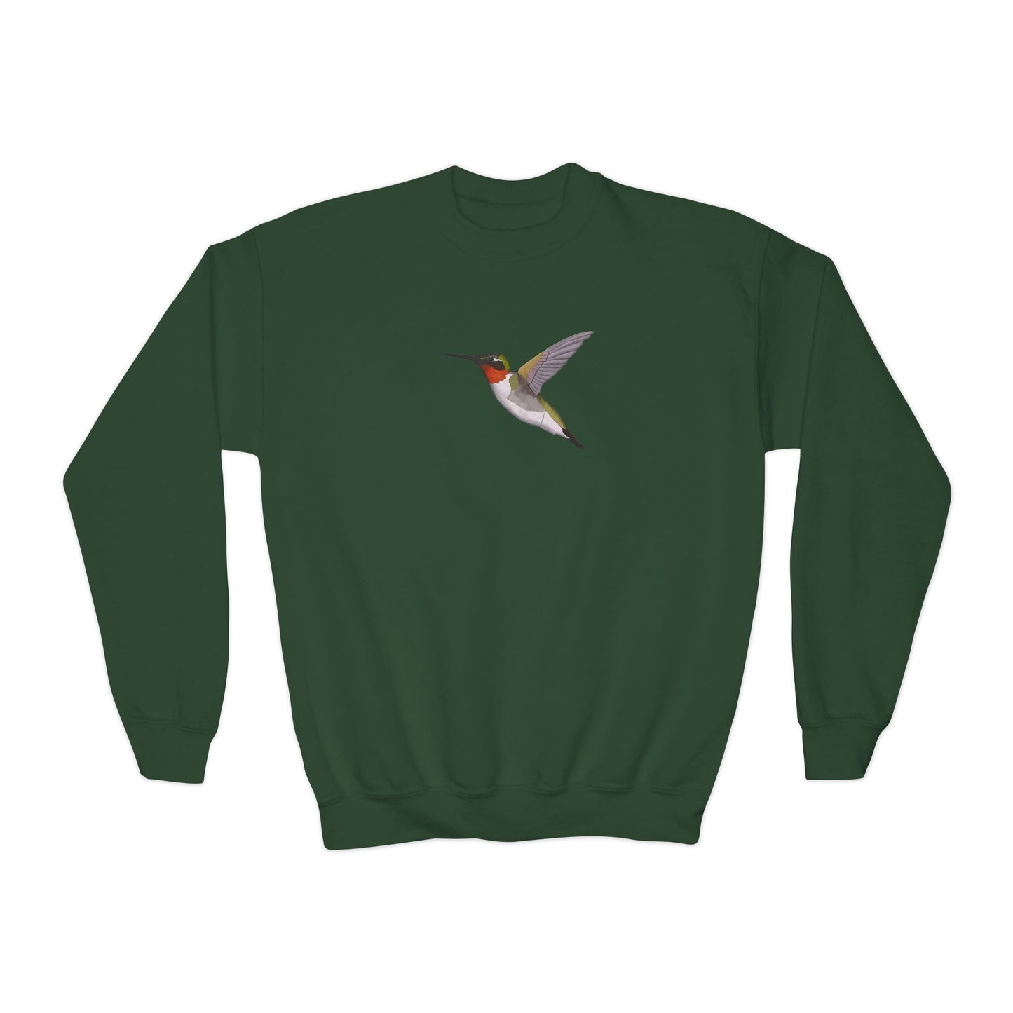 Hummingbird Bird Birdwatching Youth Crewneck Sweatshirt