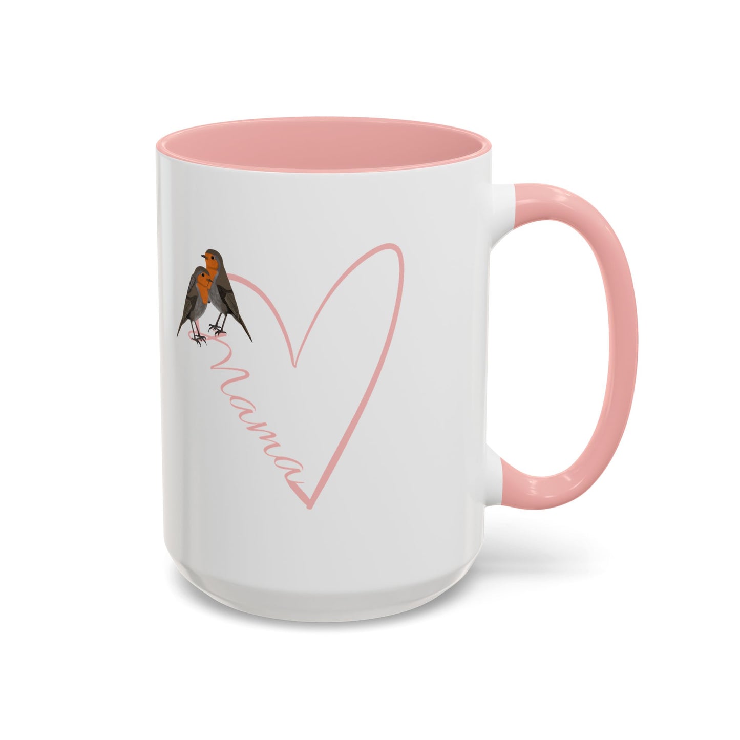 Robin Mother's Day Mama with Heart Bird Coffee Mug
