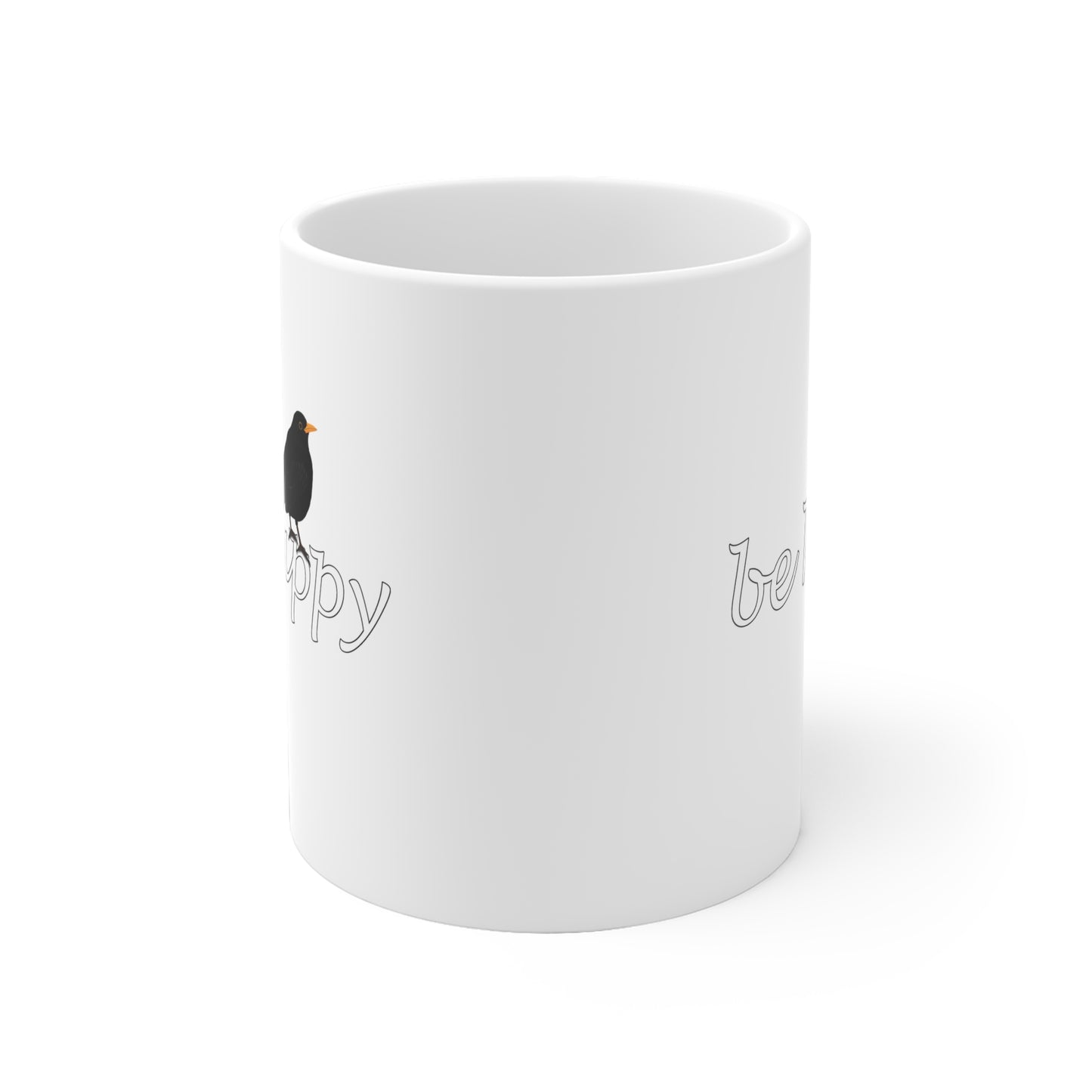 Amsel Be Happy Vogel Tasse für Vogelfreunde