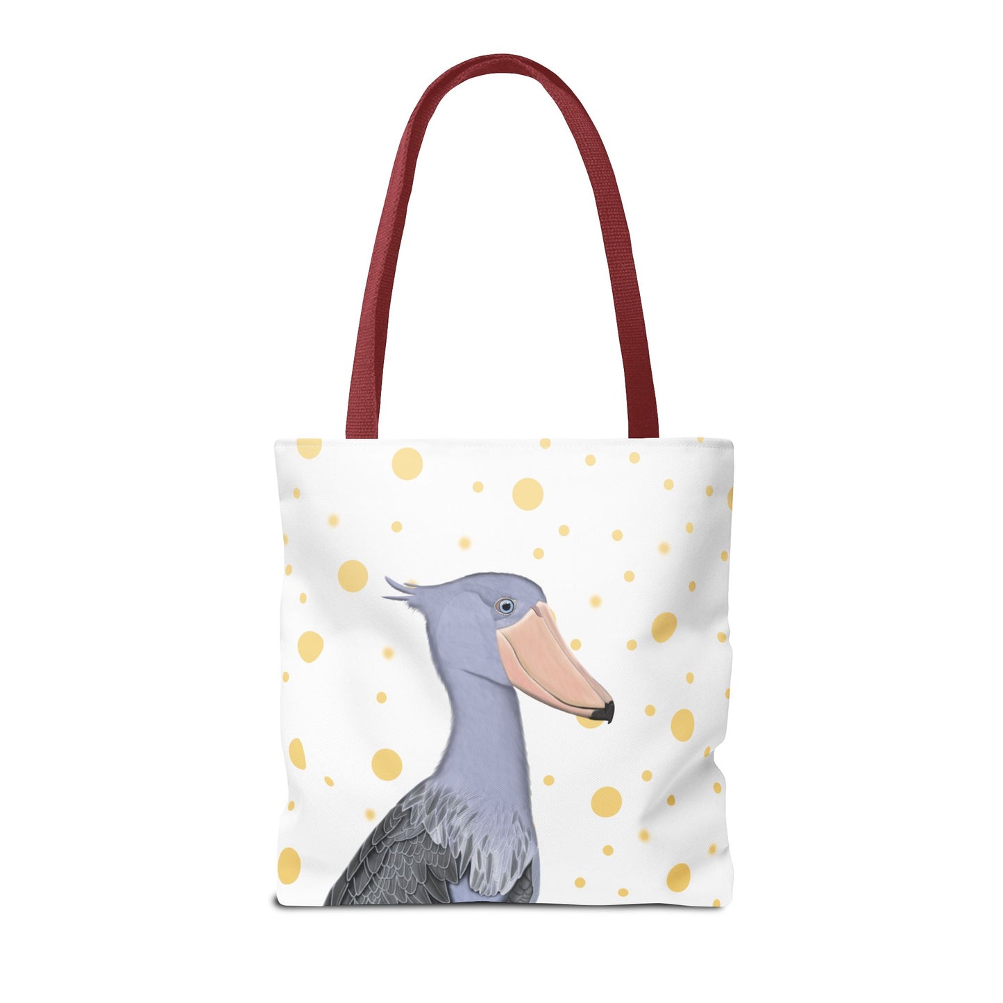 Schuhschnabel mit Goldenen Punkten Vogel Tragetasche 40x40cm – Accessories,