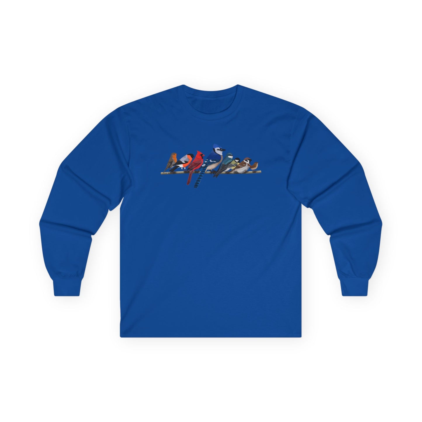 Blue Jay, Cardinal and Robin Long-sleeve in Black