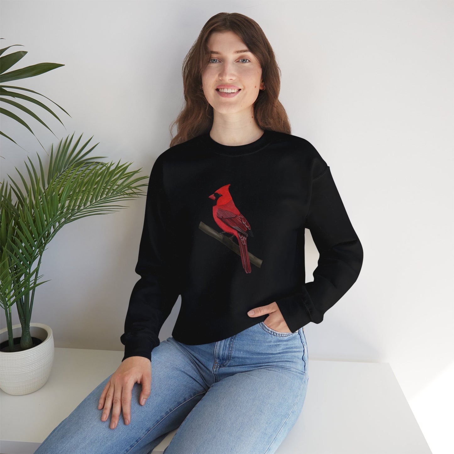 Cardinal Bird Watcher Biologist Crewneck Sweatshirt
